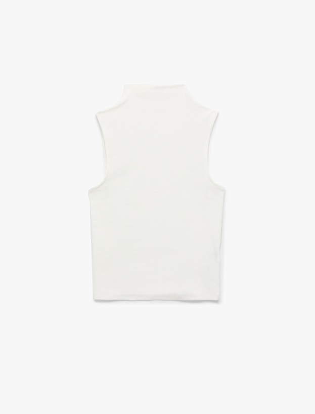 Pamuklu Slim Fit Kolsuz Dik Yaka Body_0