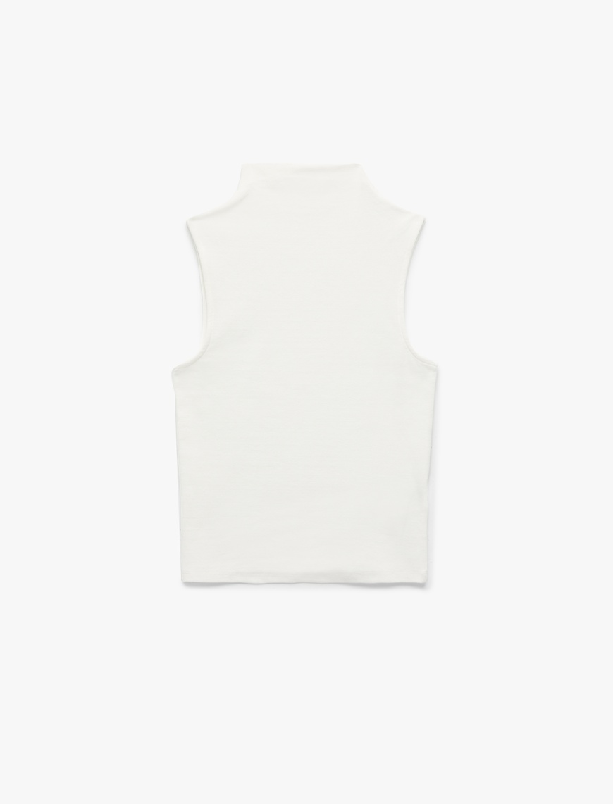   Pamuklu Slim Fit Kolsuz Dik Yaka Body
