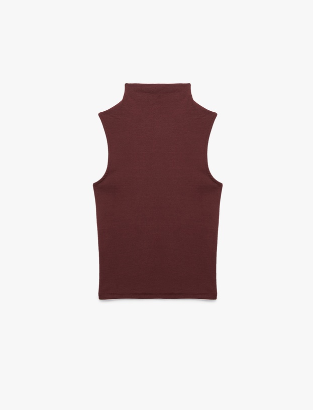 Pamuklu Slim Fit Kolsuz Dik Yaka Body_0