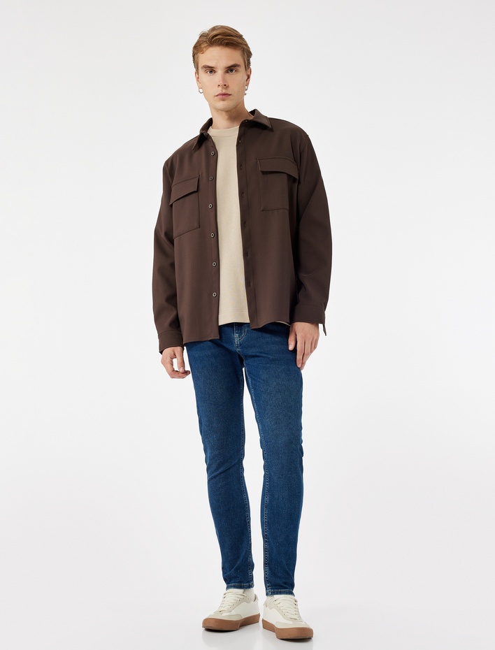  Normal Bel Pamuklu Skinny Fit Jean Pantolon - Michael Jean