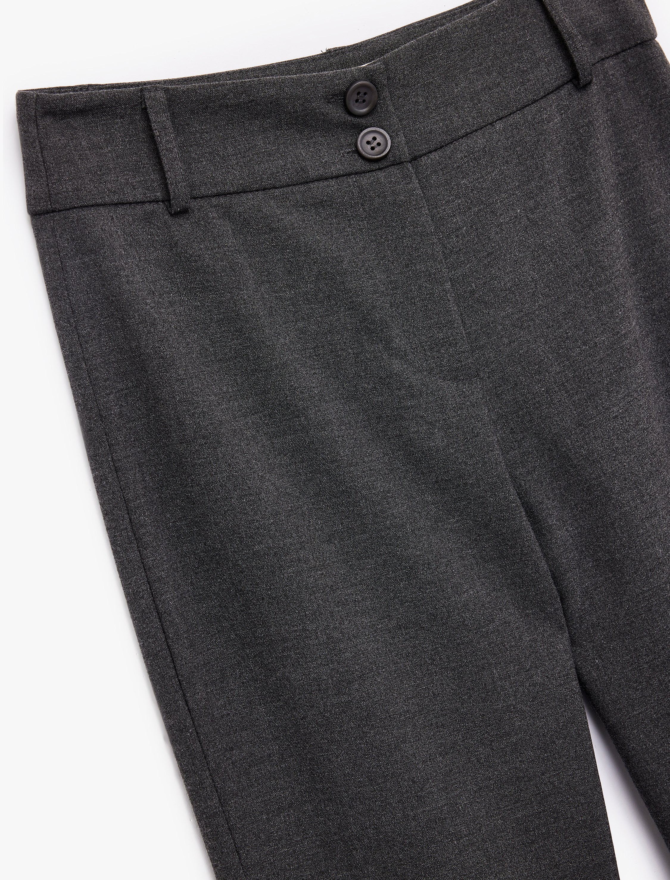 Slim Fit Düğmeli İspanyol Paça Kumaş Pantolon