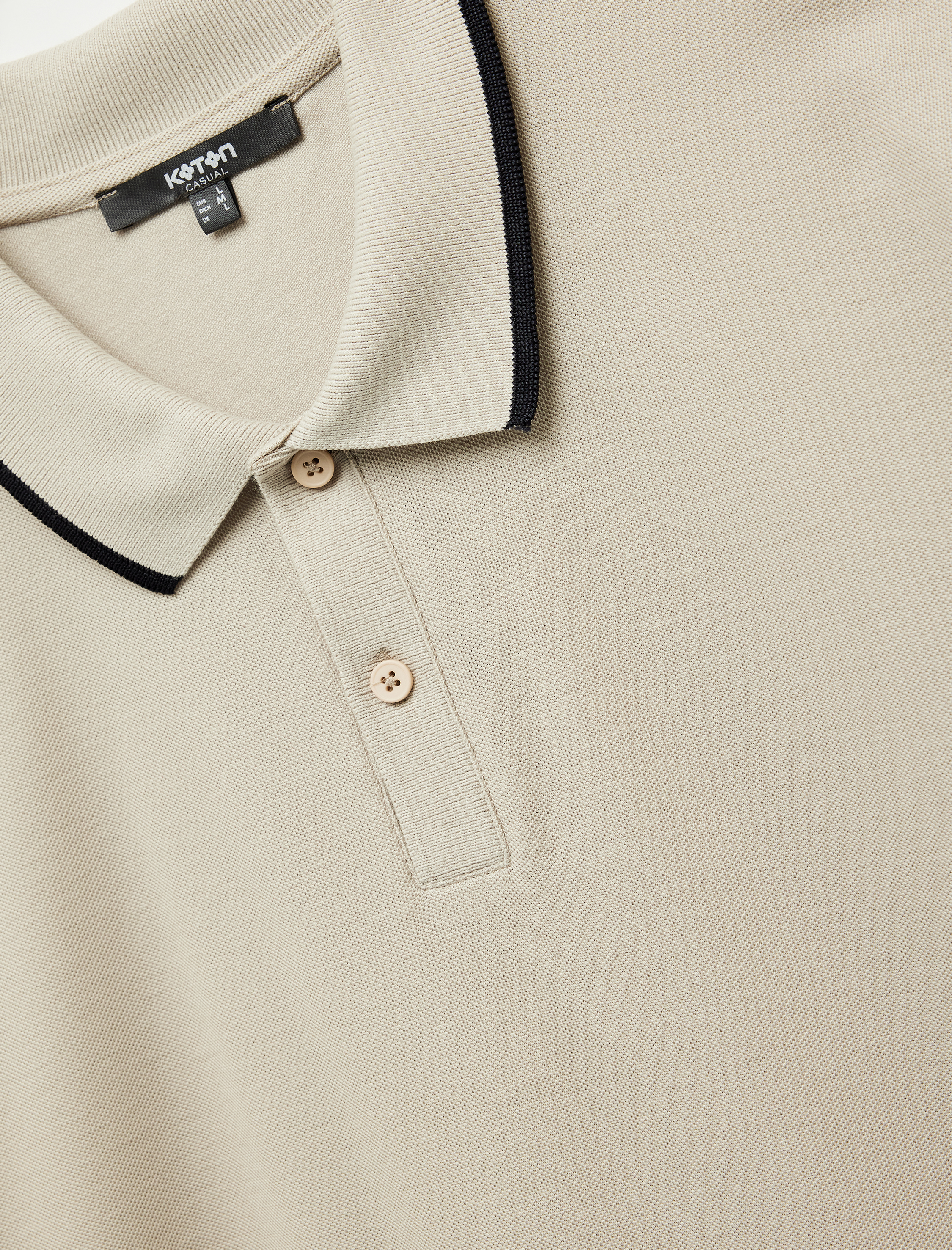   Kısa Kollu Şerit Detaylı Düğmeli Pike Kumaş Pamuklu Slim Fit Polo Yaka Tişört