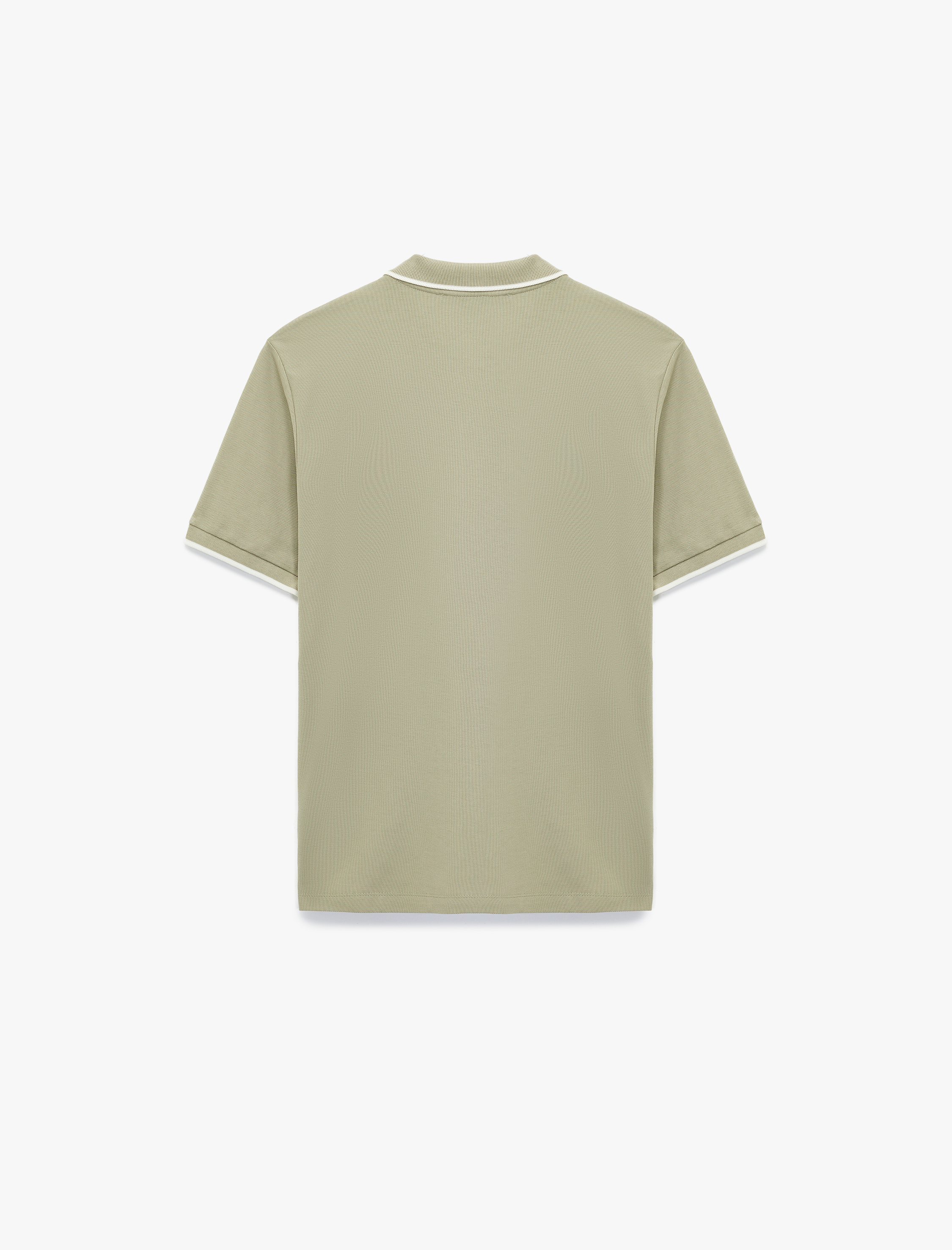   Kısa Kollu Şerit Detaylı Düğmeli Pike Kumaş Pamuklu Slim Fit Polo Yaka Tişört