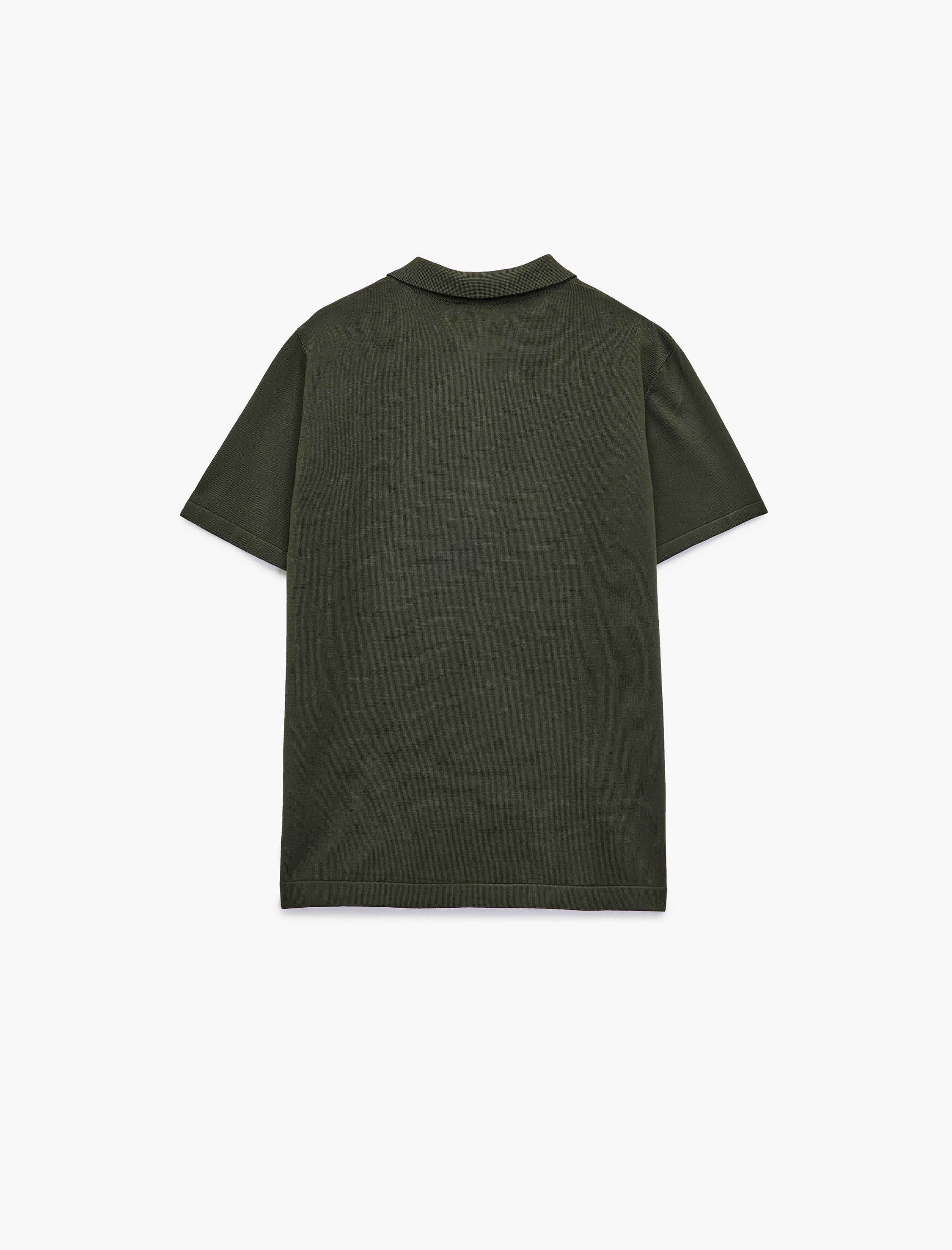 Viskon Regular Fit Polo Yaka Yarım Fermuarlı Kısa Kollu Triko Tişört