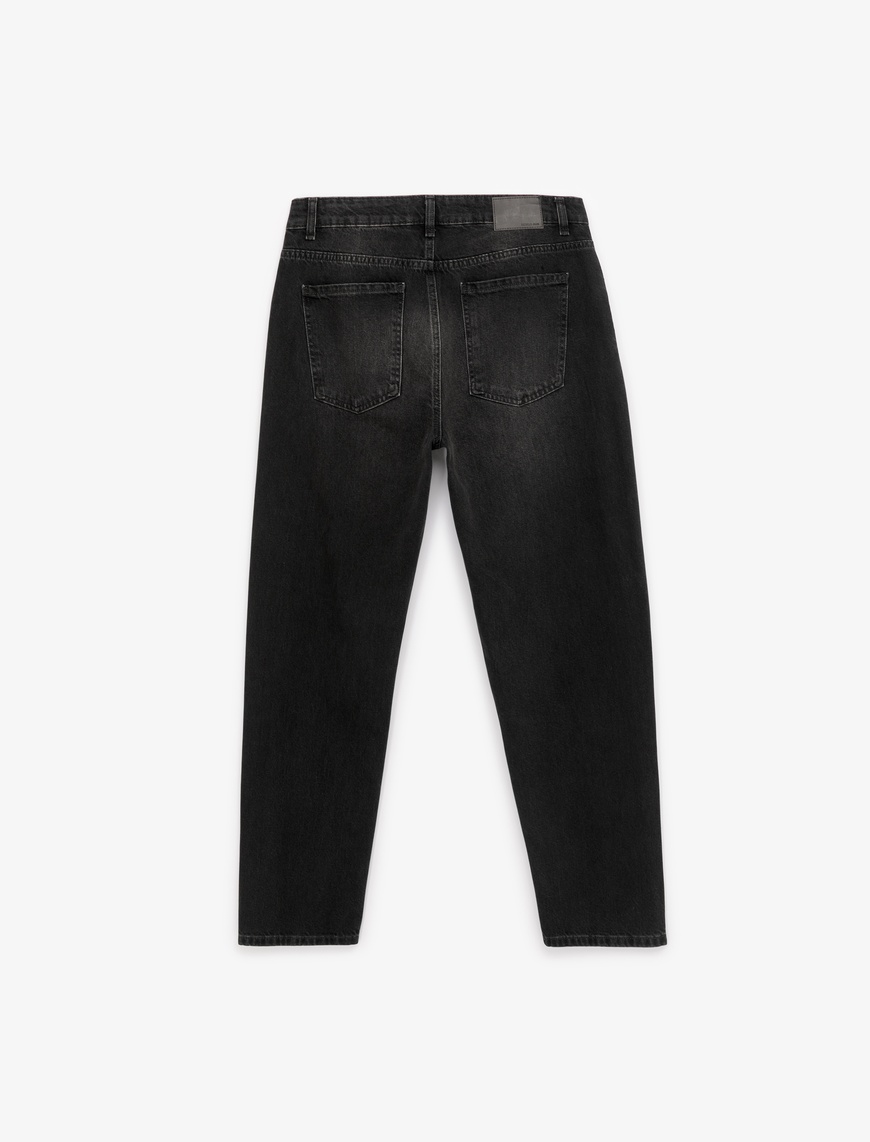   Pamuklu Normal Bel Vintage Straight Fit Jean Pantolon