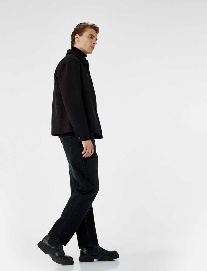  Pamuklu Normal Bel Vintage Straight Fit Jean Pantolon