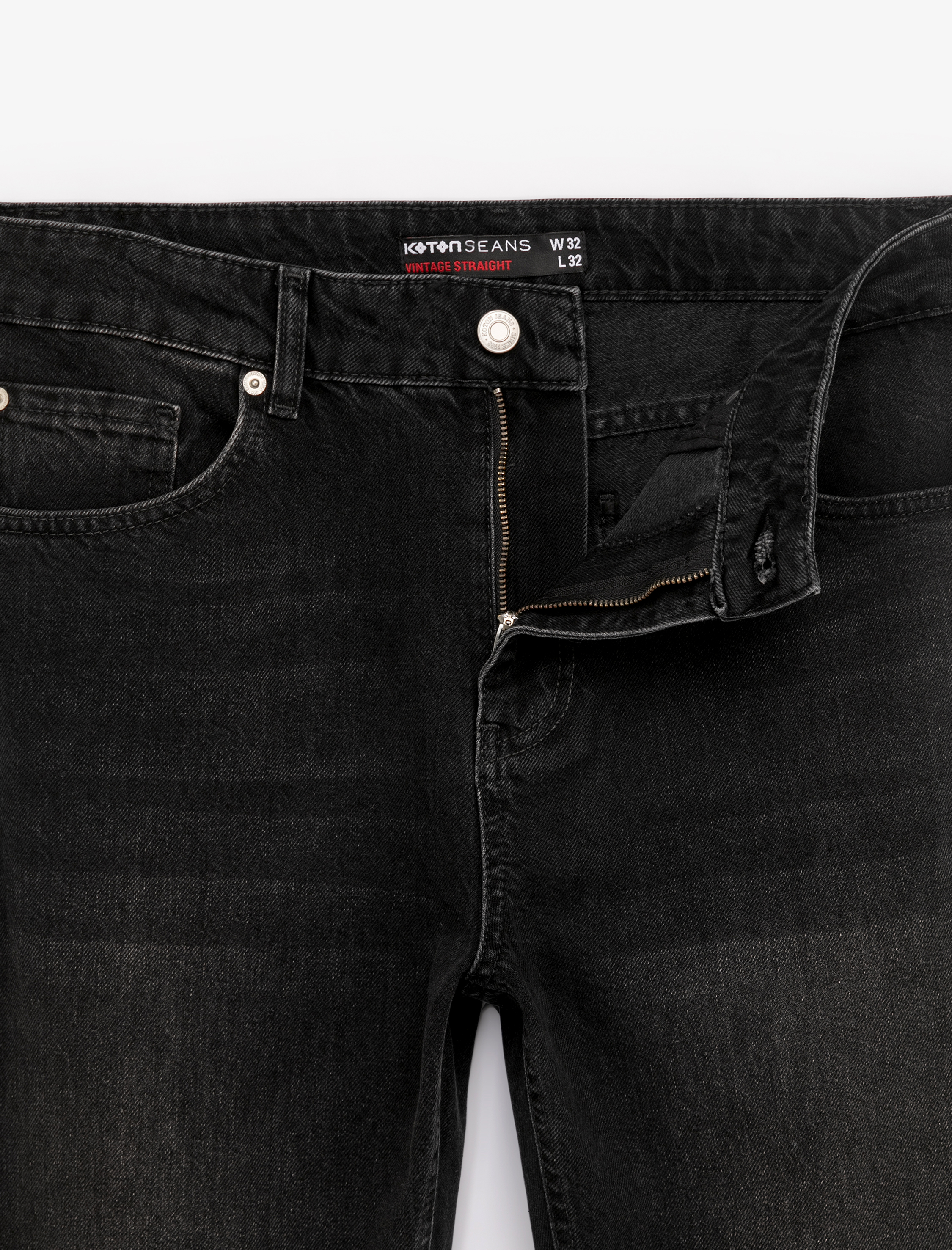   Pamuklu Normal Bel Vintage Straight Fit Jean Pantolon