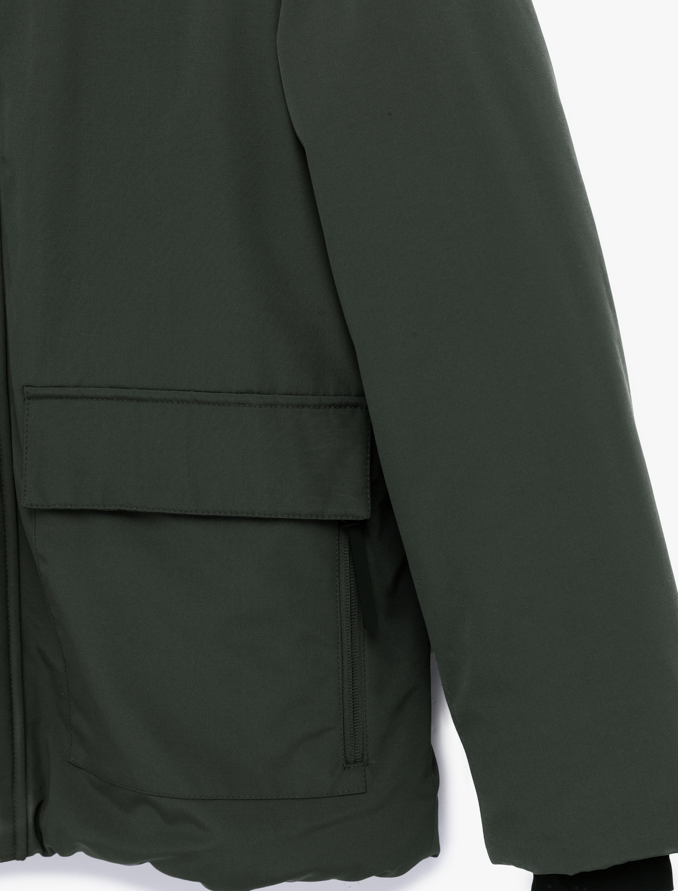 Çıtçıt Düğme Detaylı Fermuarlı Cepli Kapüşonlu Kışlık Şişme Ceket