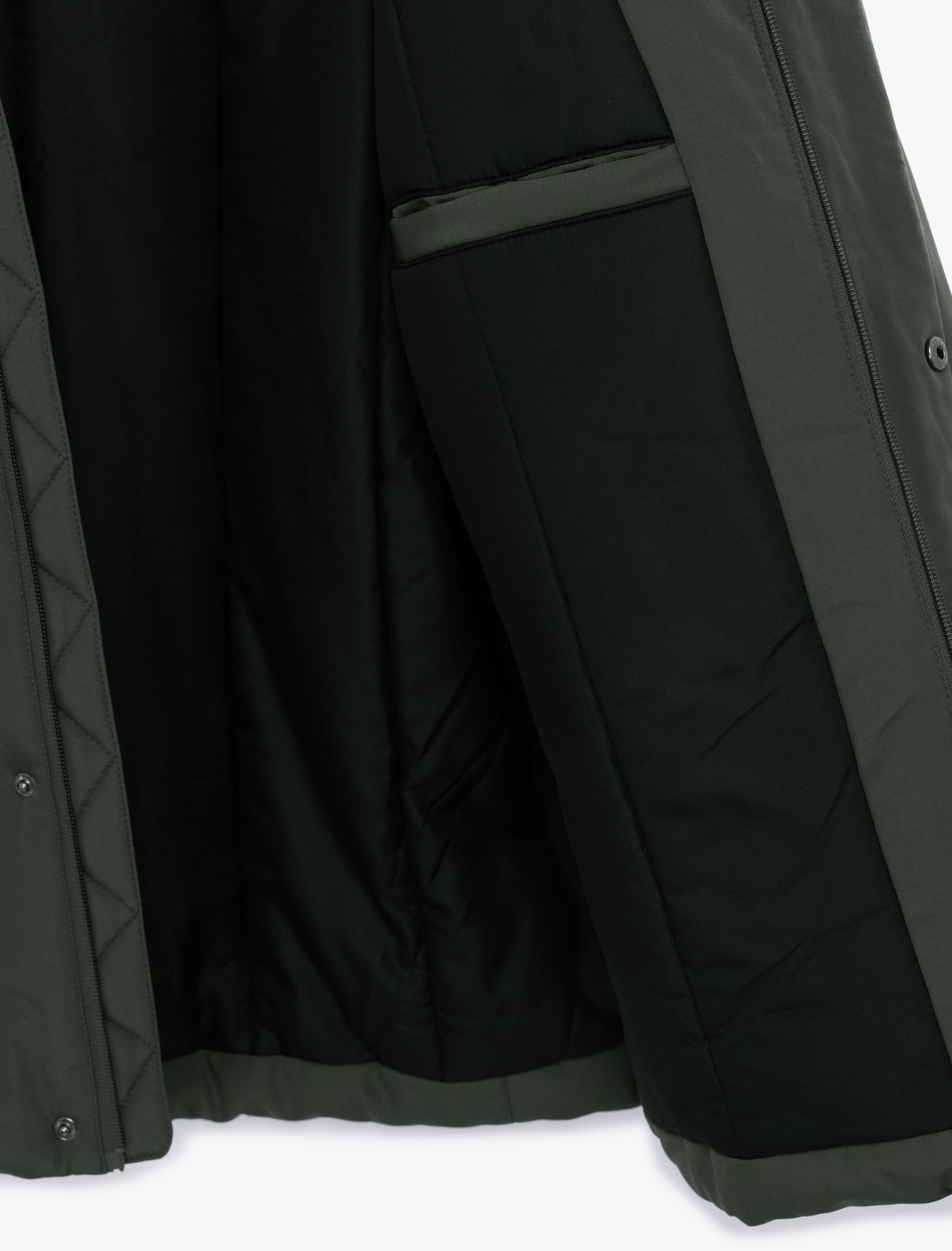 Çıtçıt Düğme Detaylı Fermuarlı Cepli Kapüşonlu Kışlık Şişme Ceket