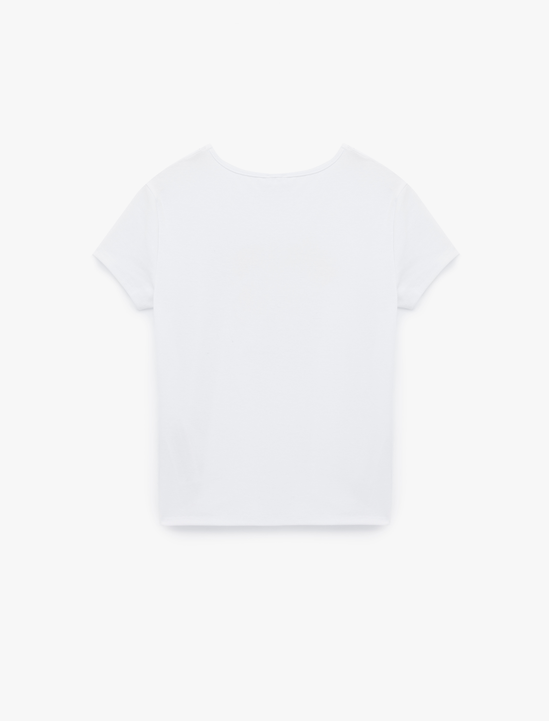   Pamuklu Slim Fit Kısa Kollu Bisiklet Yaka Tişört