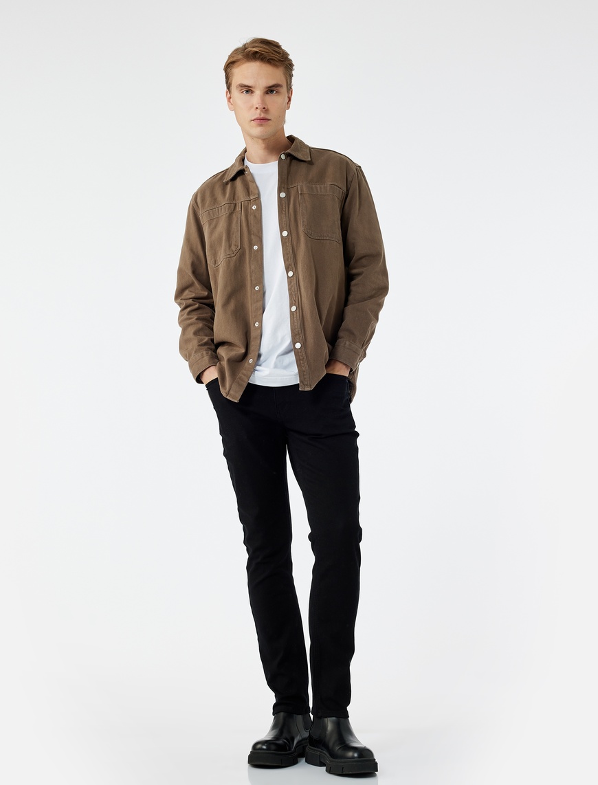   Pamuklu Normal Bel Slim Fit Jean Pantolon - Brad Jean