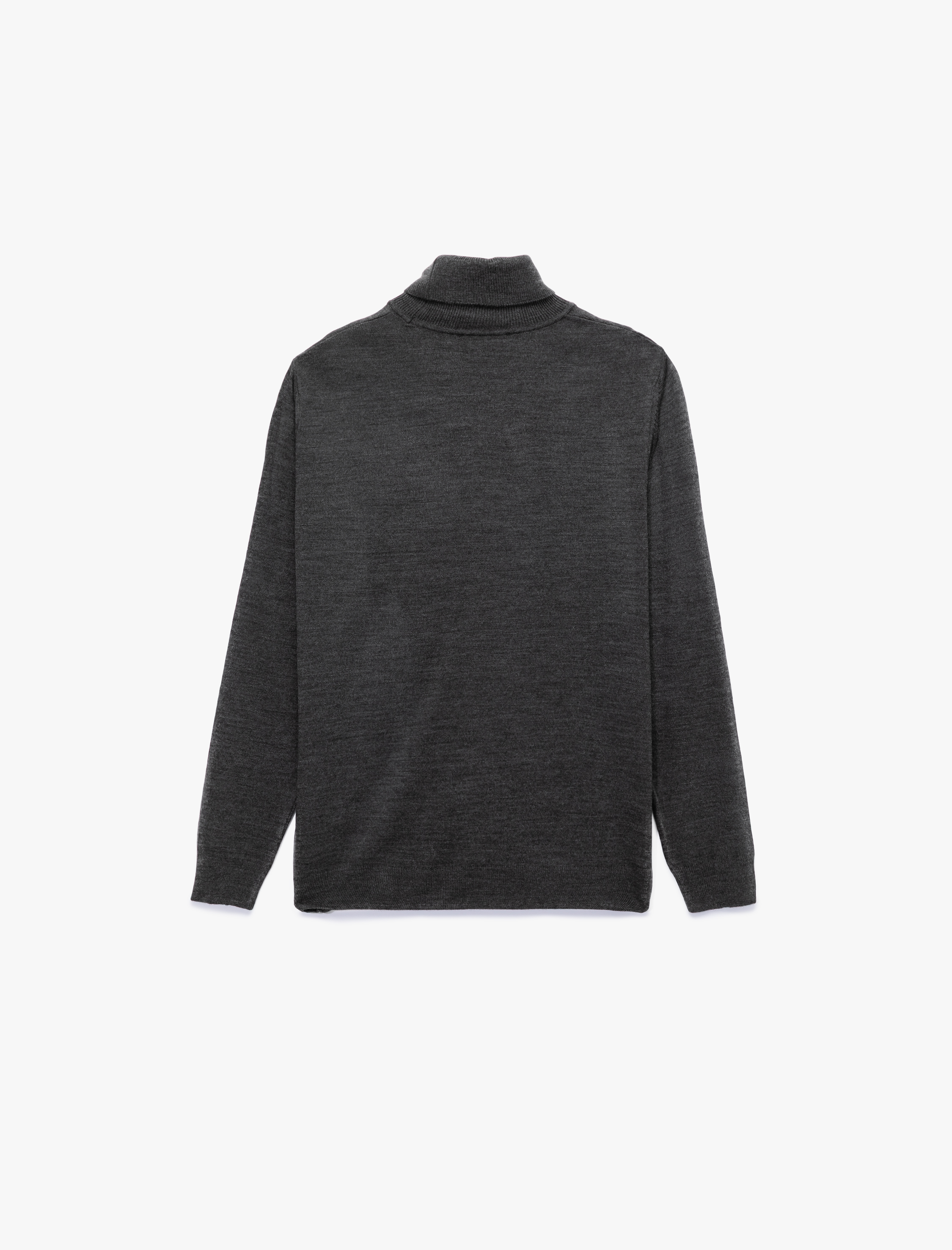   Uzun Kollu Basic Balıkçı Yaka Triko Kazak