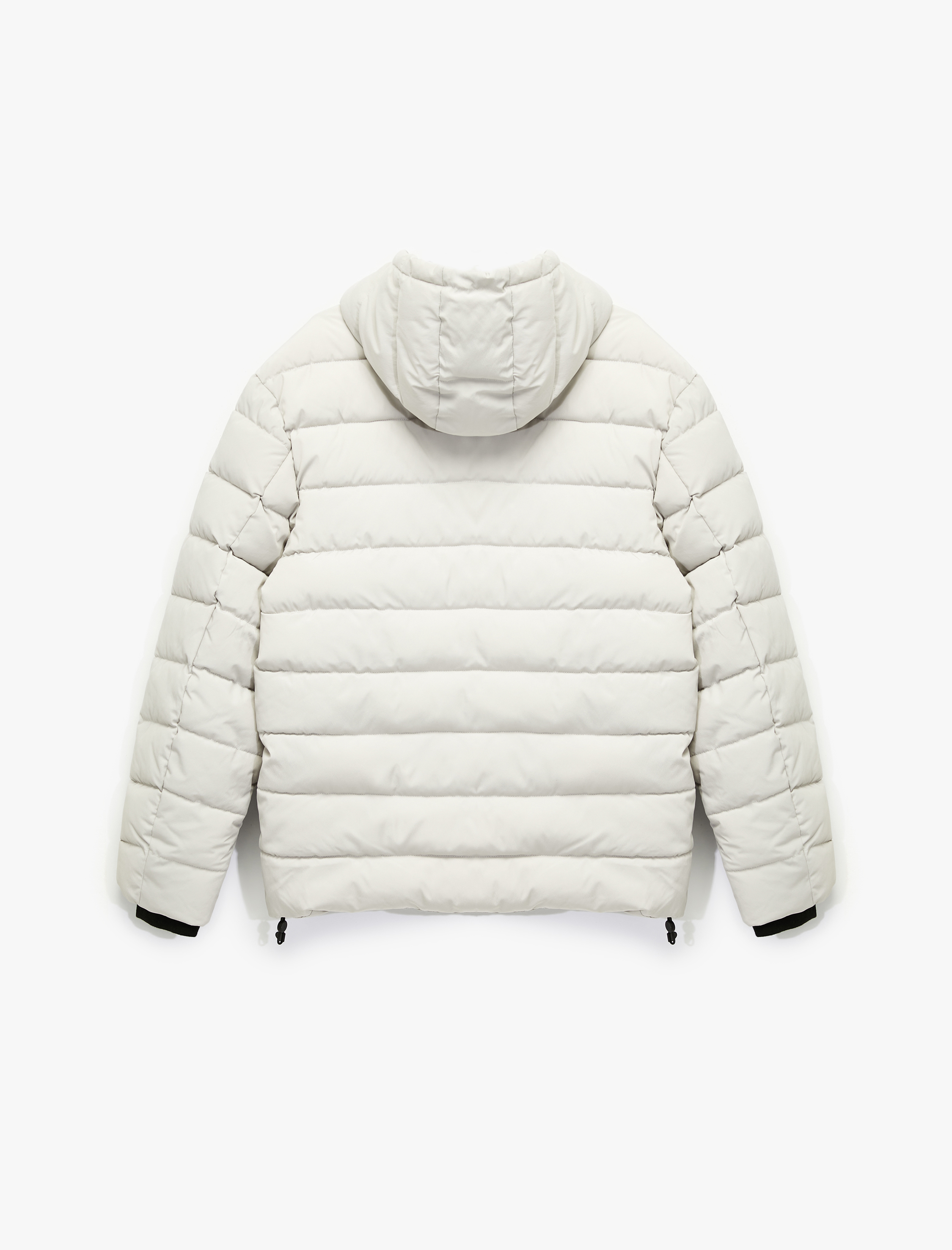   Kapüşonlu Uzun Kollu Fermuarlı Cepli Kışlık Şişme Mont