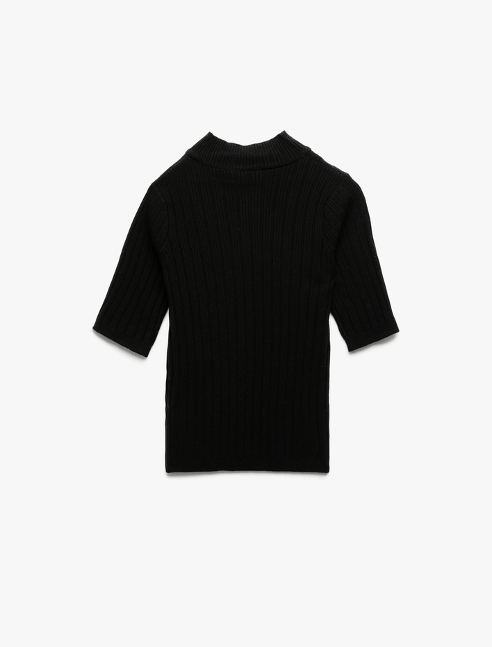  Kısa Kollu Balıkçı Yaka Triko Kazak