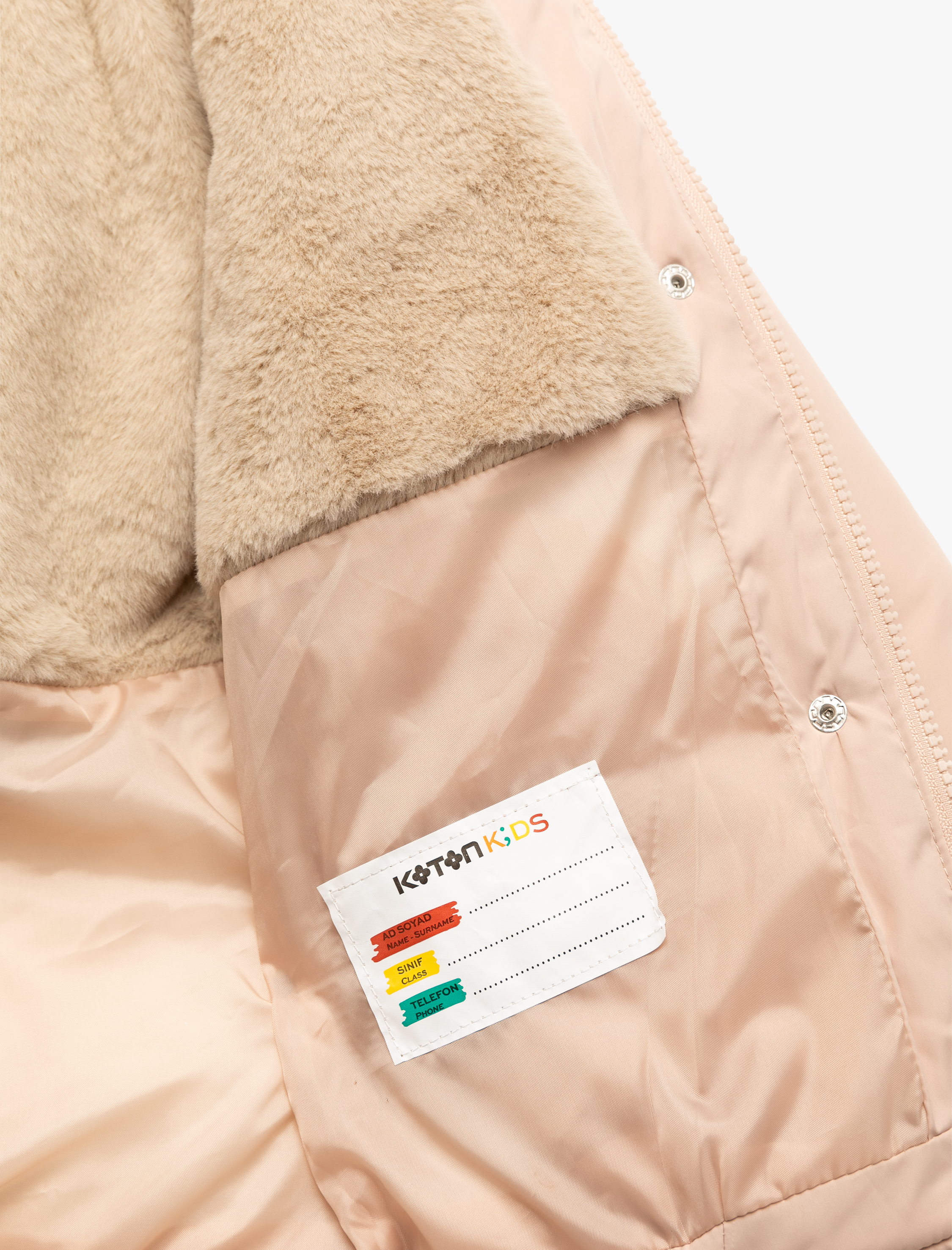  Kız Bebek Kapşonlu Uzun Kollu Kapitone Şişme Mont