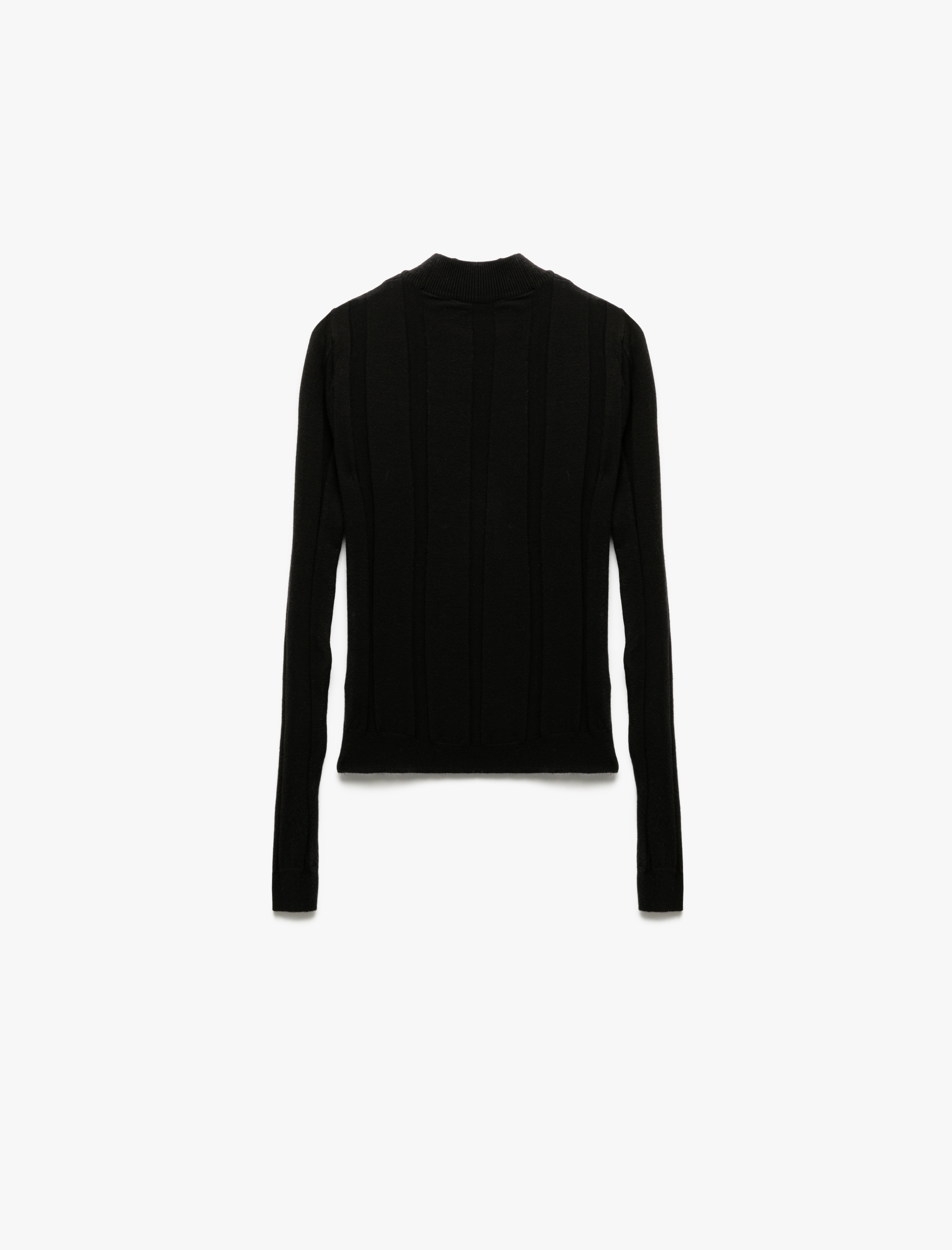 Dik Yaka Uzun Kollu Triko Kazak