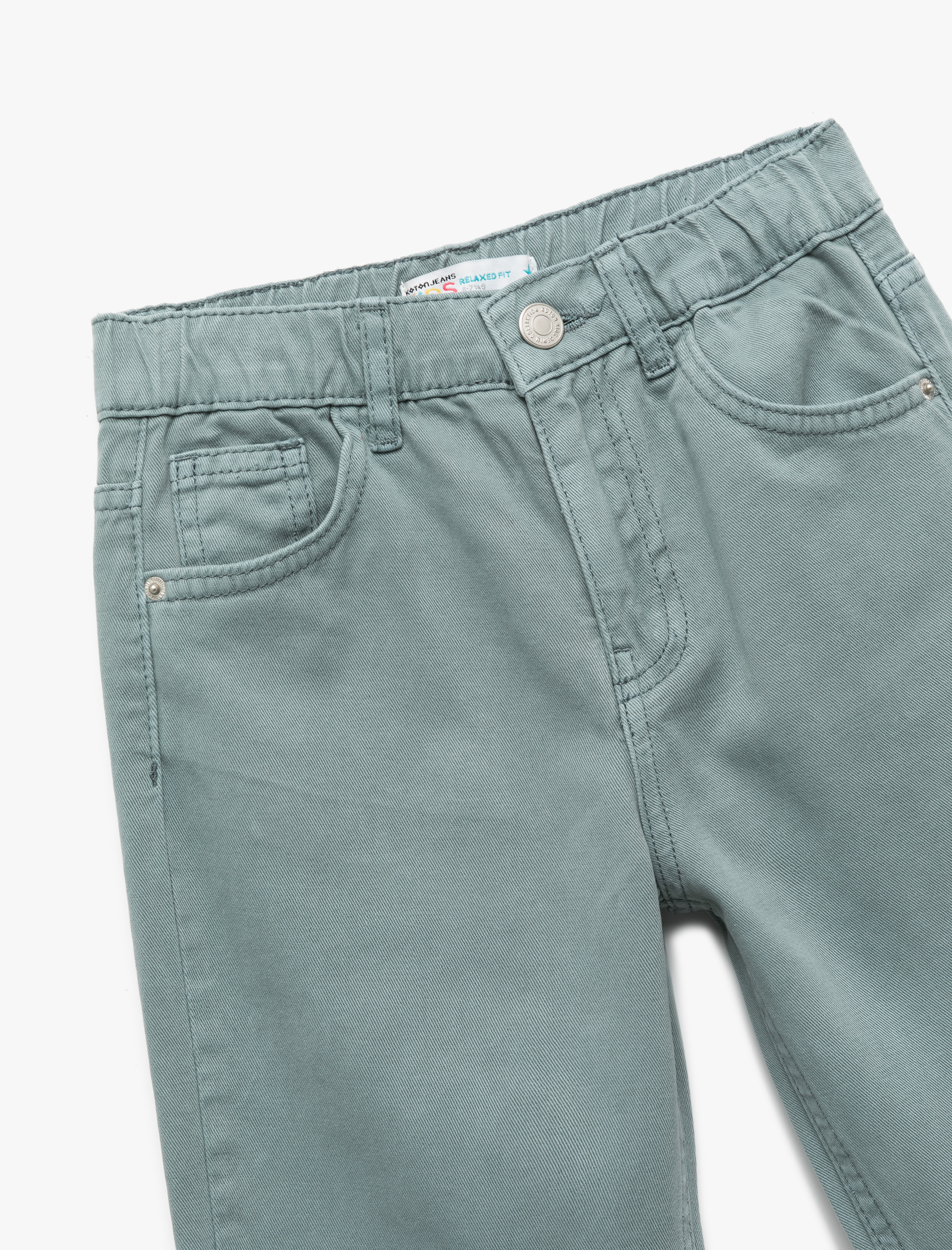  Erkek Çocuk Pamuklu Cep Detaylı Rahat Kalıp Basic Jogger Pantolon