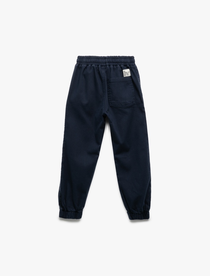 Erkek Çocuk Pamuklu Beli Bağcıklı Basic Jogger Pantolon