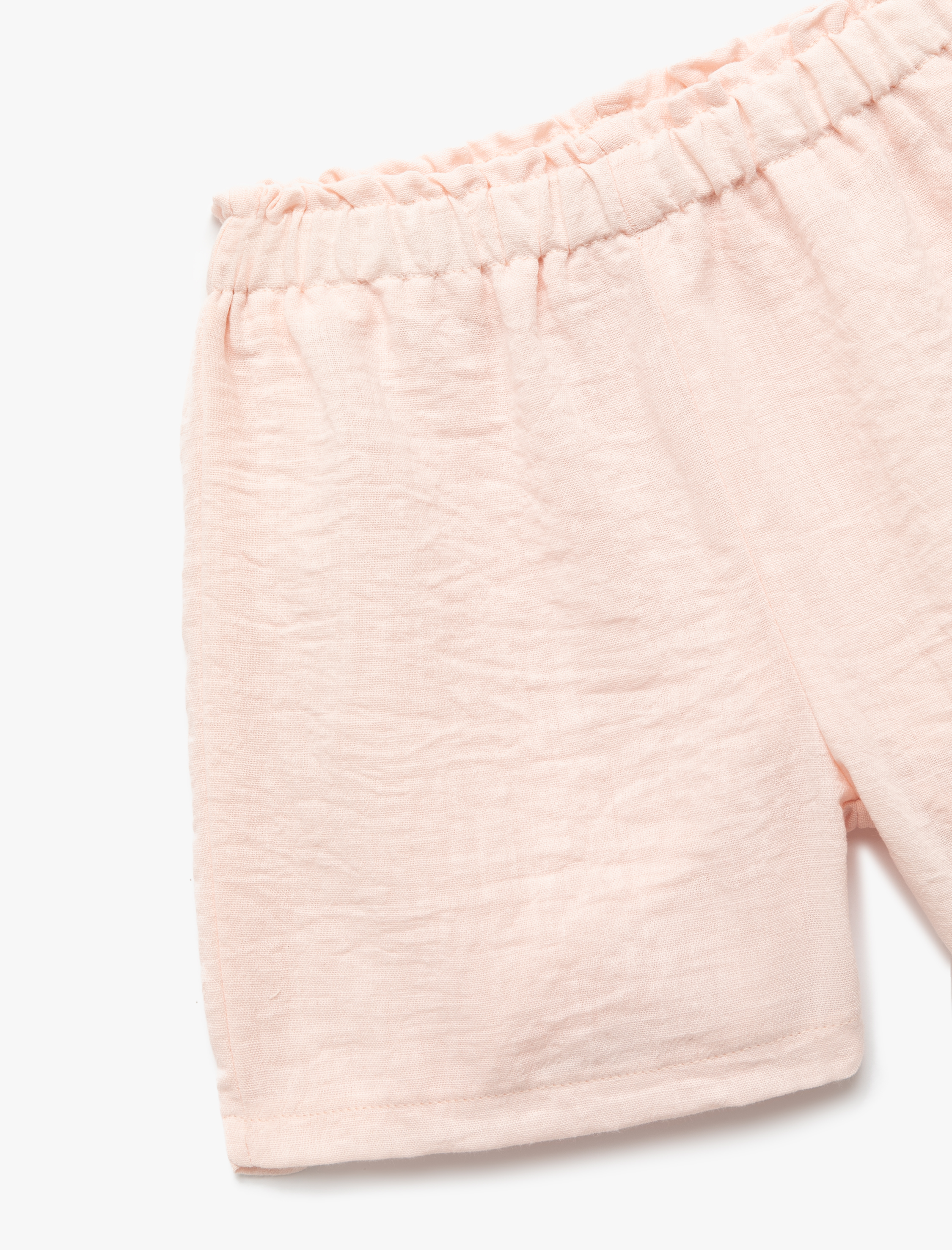  Kız Çocuk Beli Lastikli Basic Şort