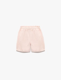 Beli Lastikli Basic Şort