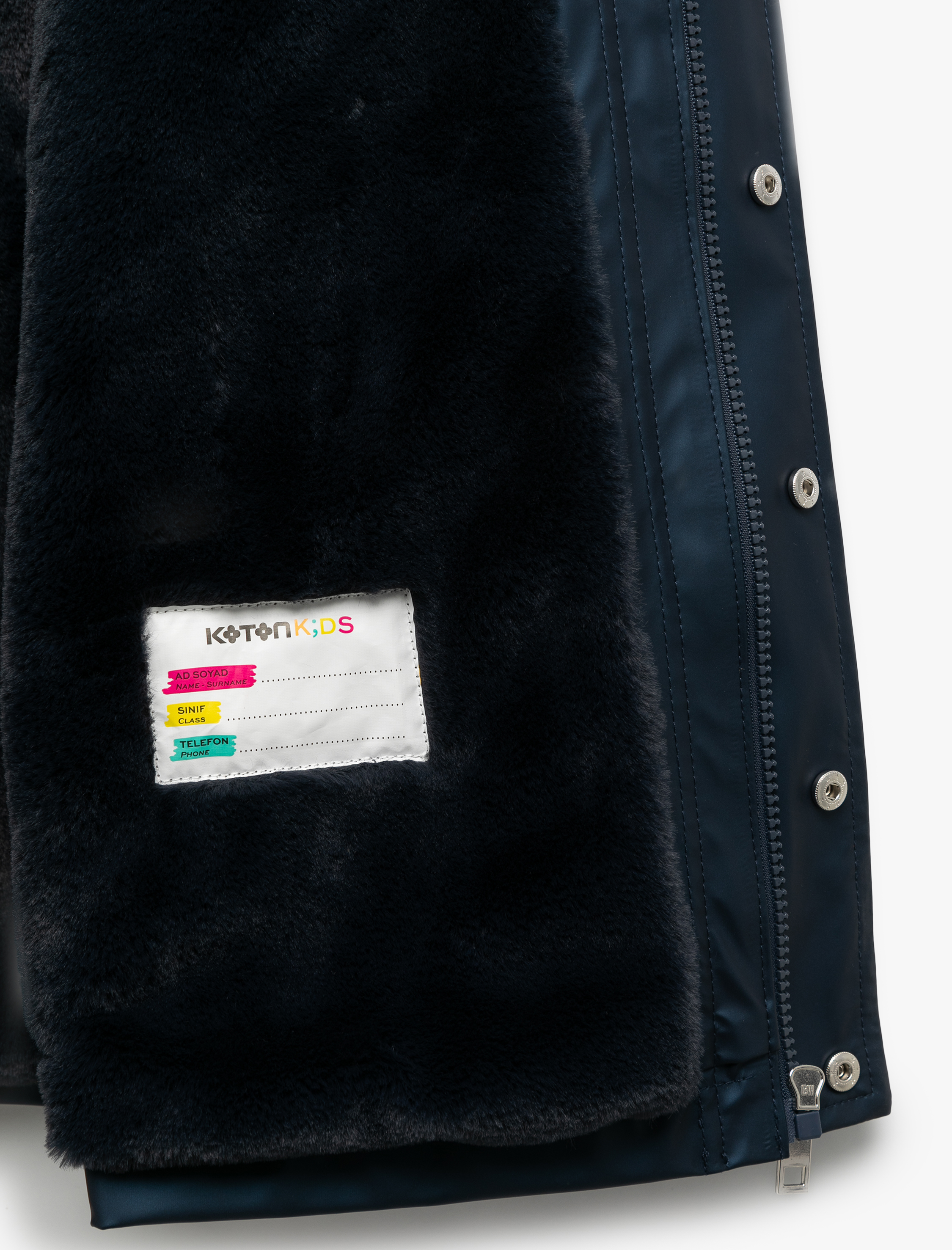 Kız Çocuk Kapaklı Cepli Uzun Kollu Kapşonlu Yağmurluk