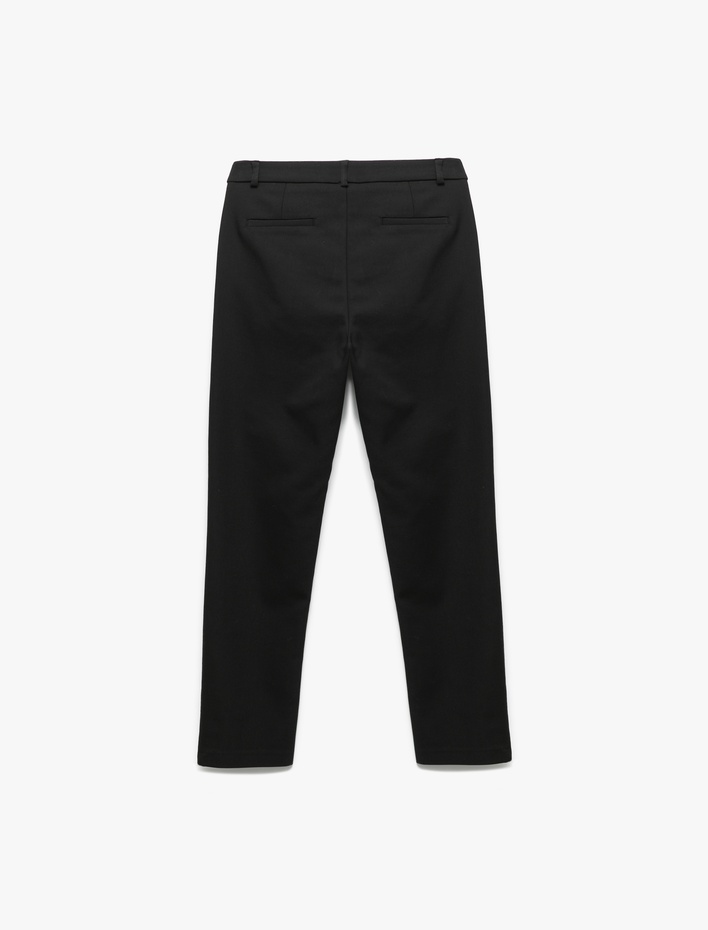  Normal Bel Yan Cepli Kumaş Cigarette Pantolon