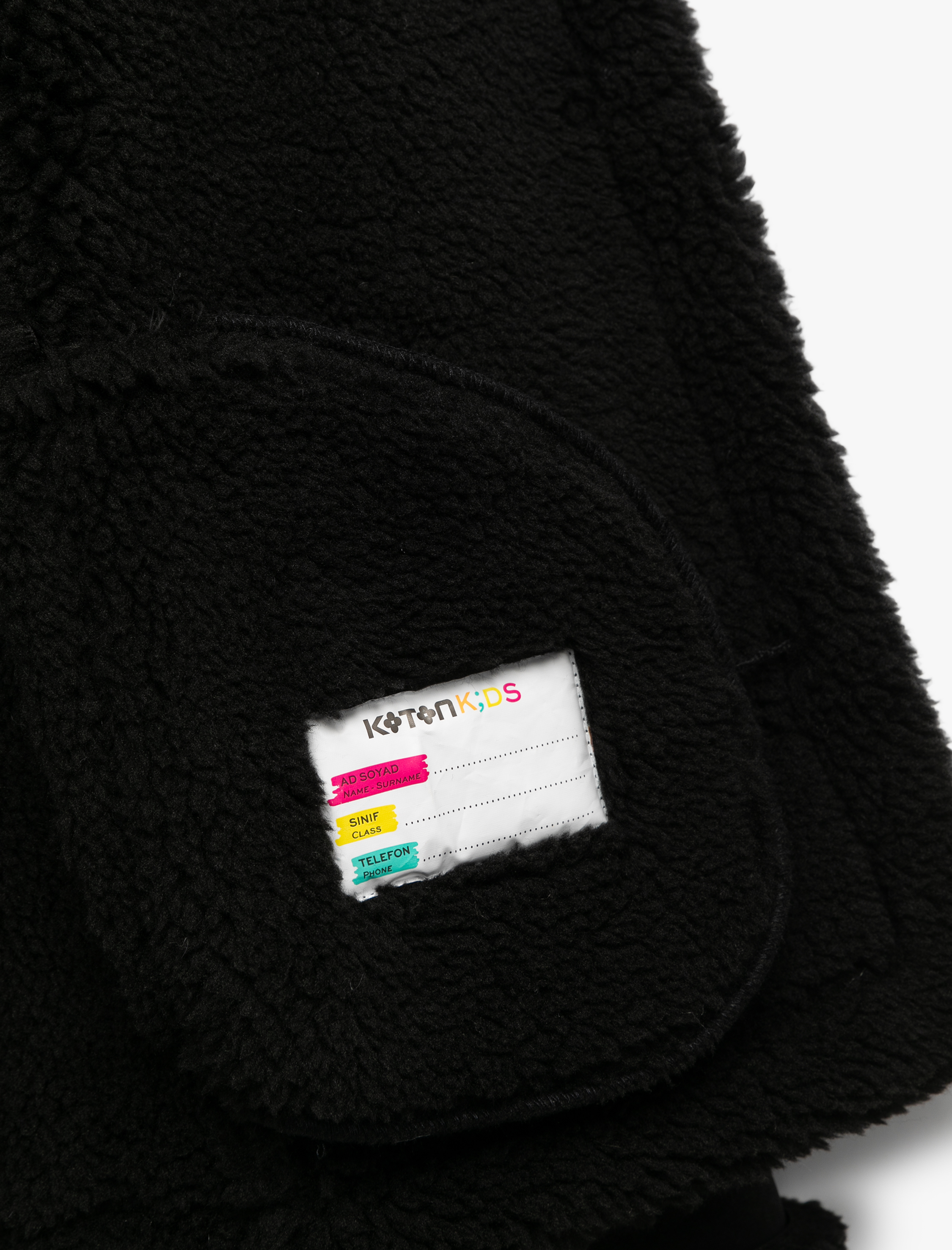  Kız Çocuk Uzun Kollu Peluş Detaylı Gömlek Yaka Suni Süet Ceket