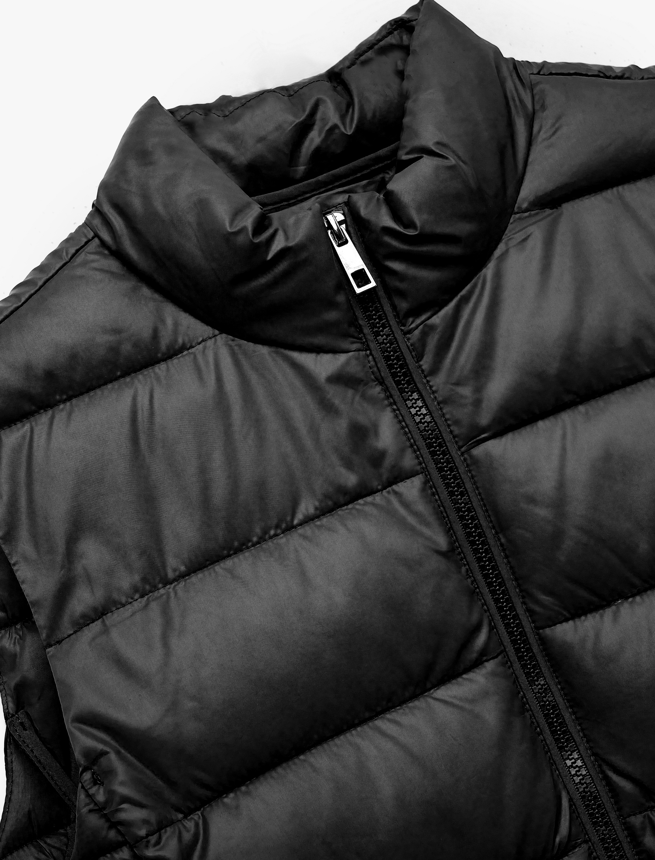   Kolsuz Dik Yaka Cepli Su İtici Fermuarlı Şişme Yelek