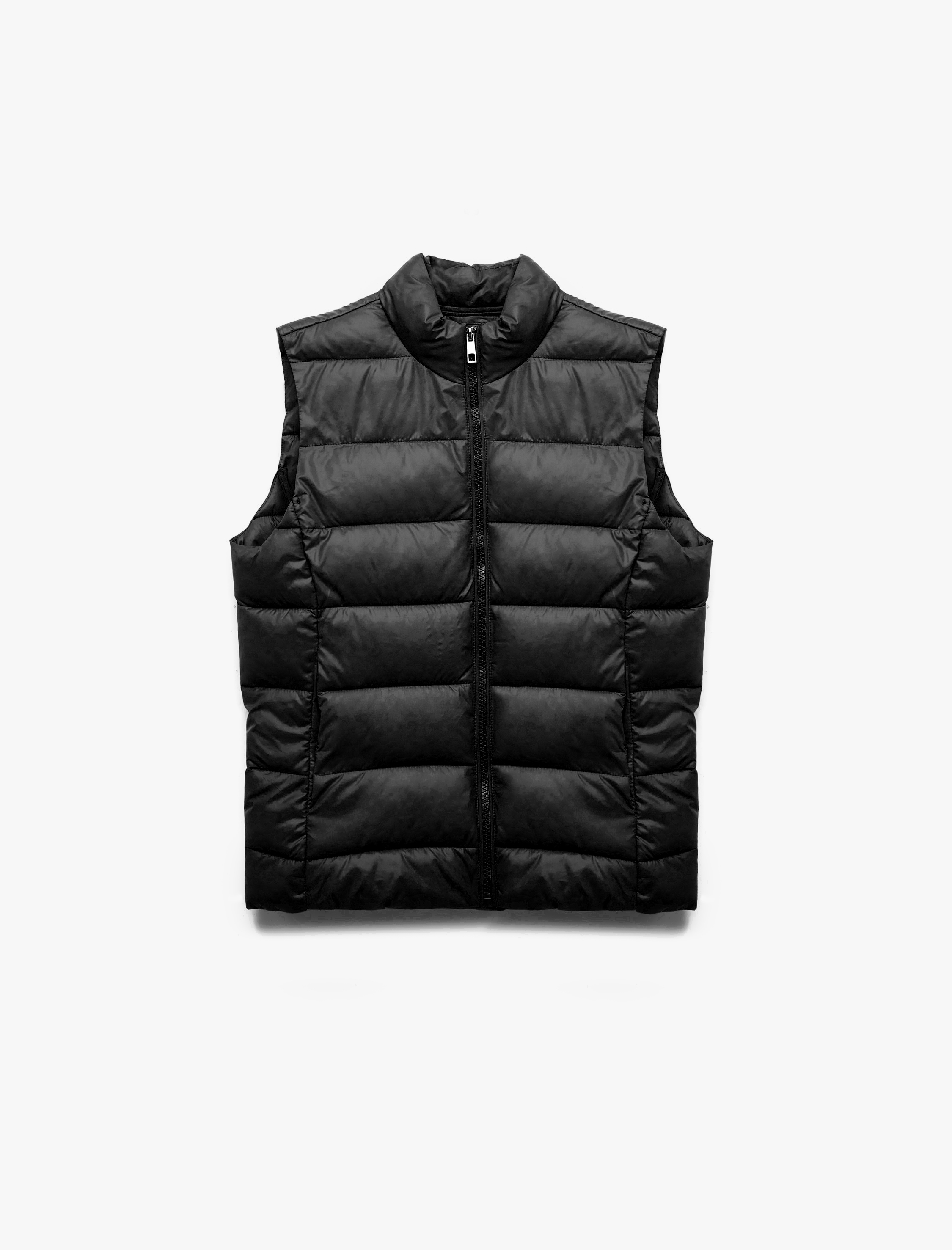   Kolsuz Dik Yaka Cepli Su İtici Fermuarlı Şişme Yelek