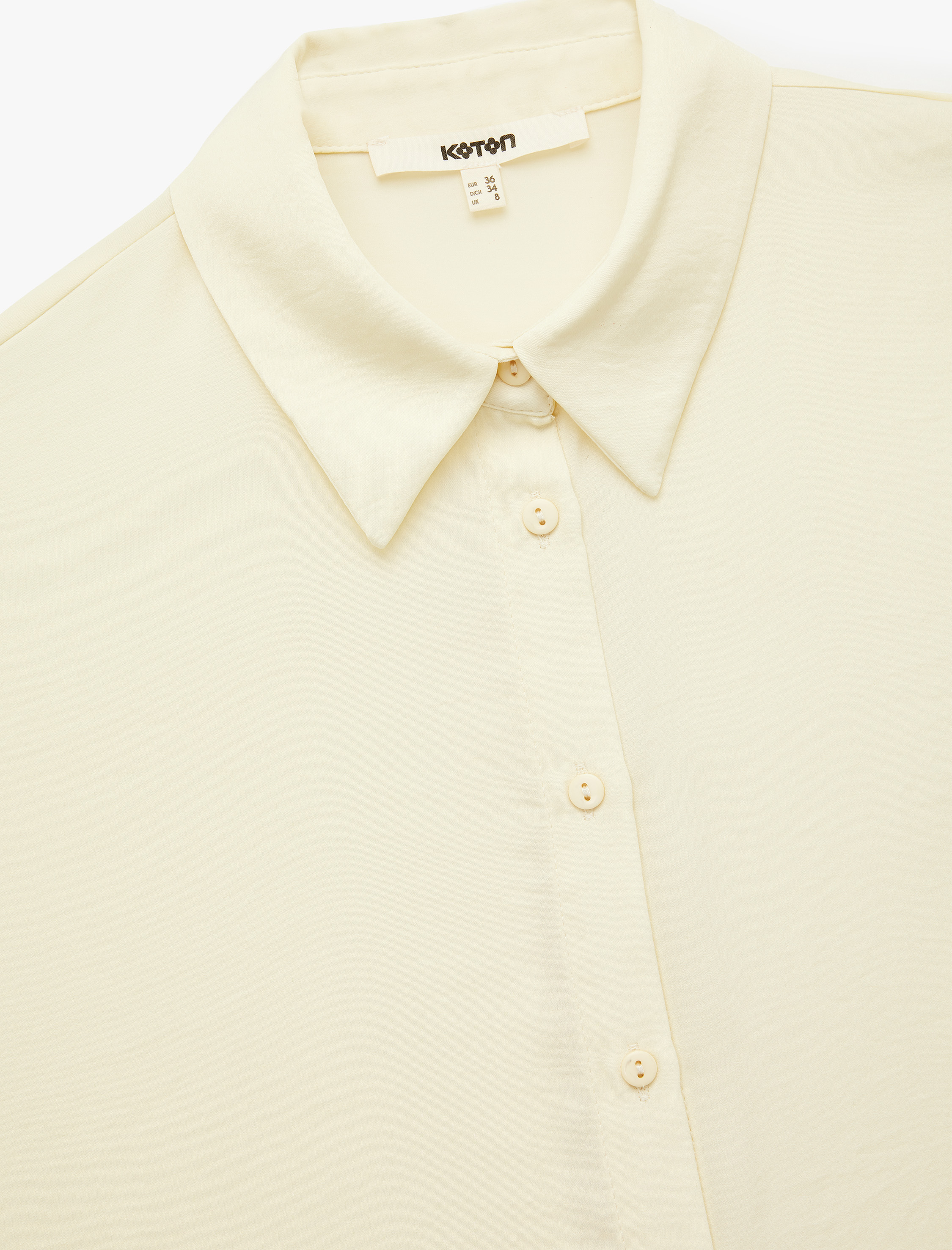 Aerobin Kumaş Klasik Yaka Kolsuz Düğmeli Saten Gömlek