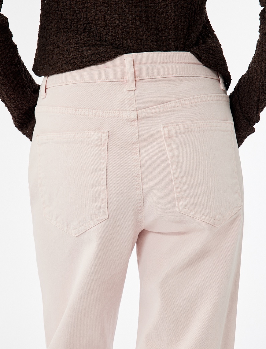   Kesik Paça Basic Denim Pantolon