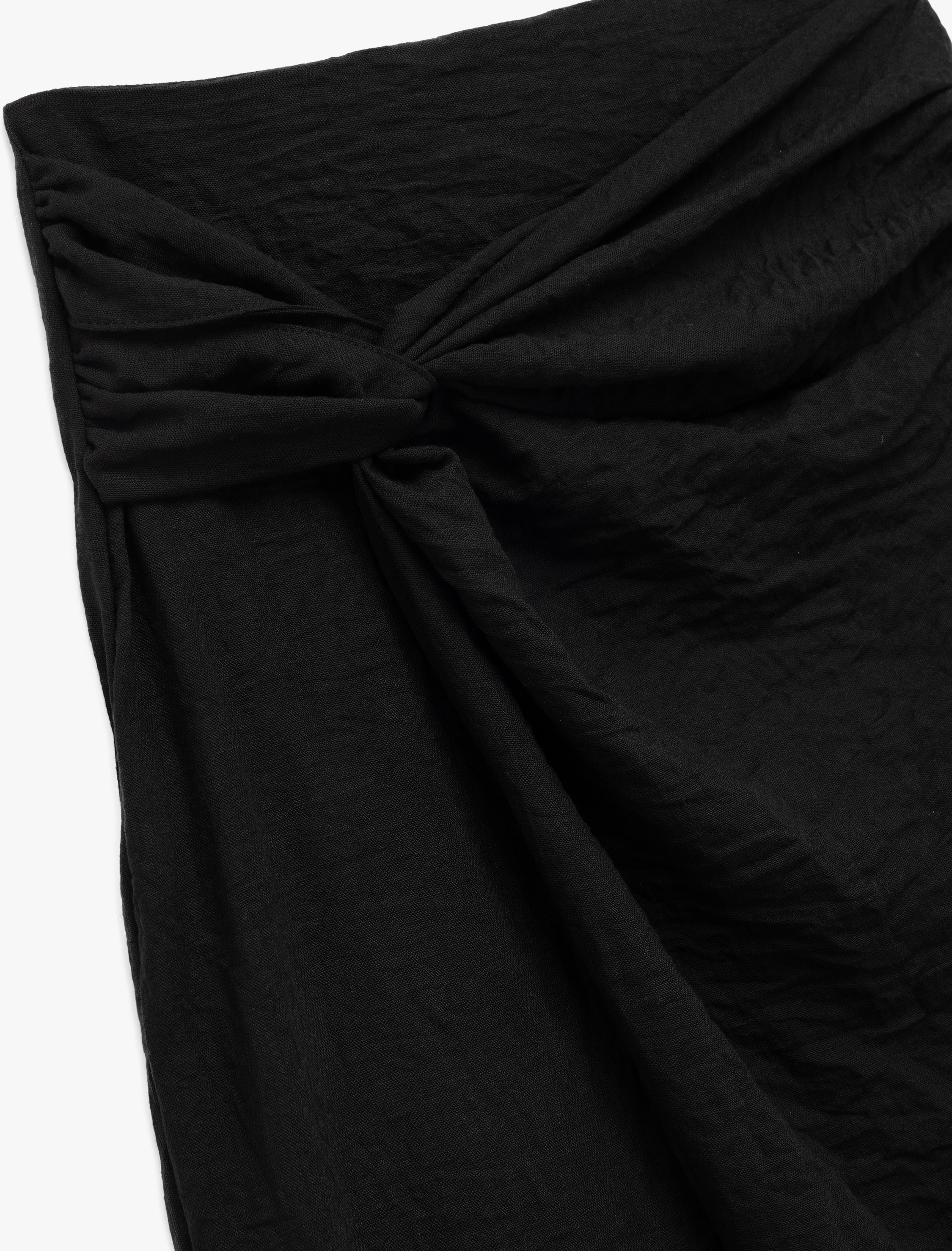   Yandan Bağlamalı Kruvaze Uzun Pareo Etek