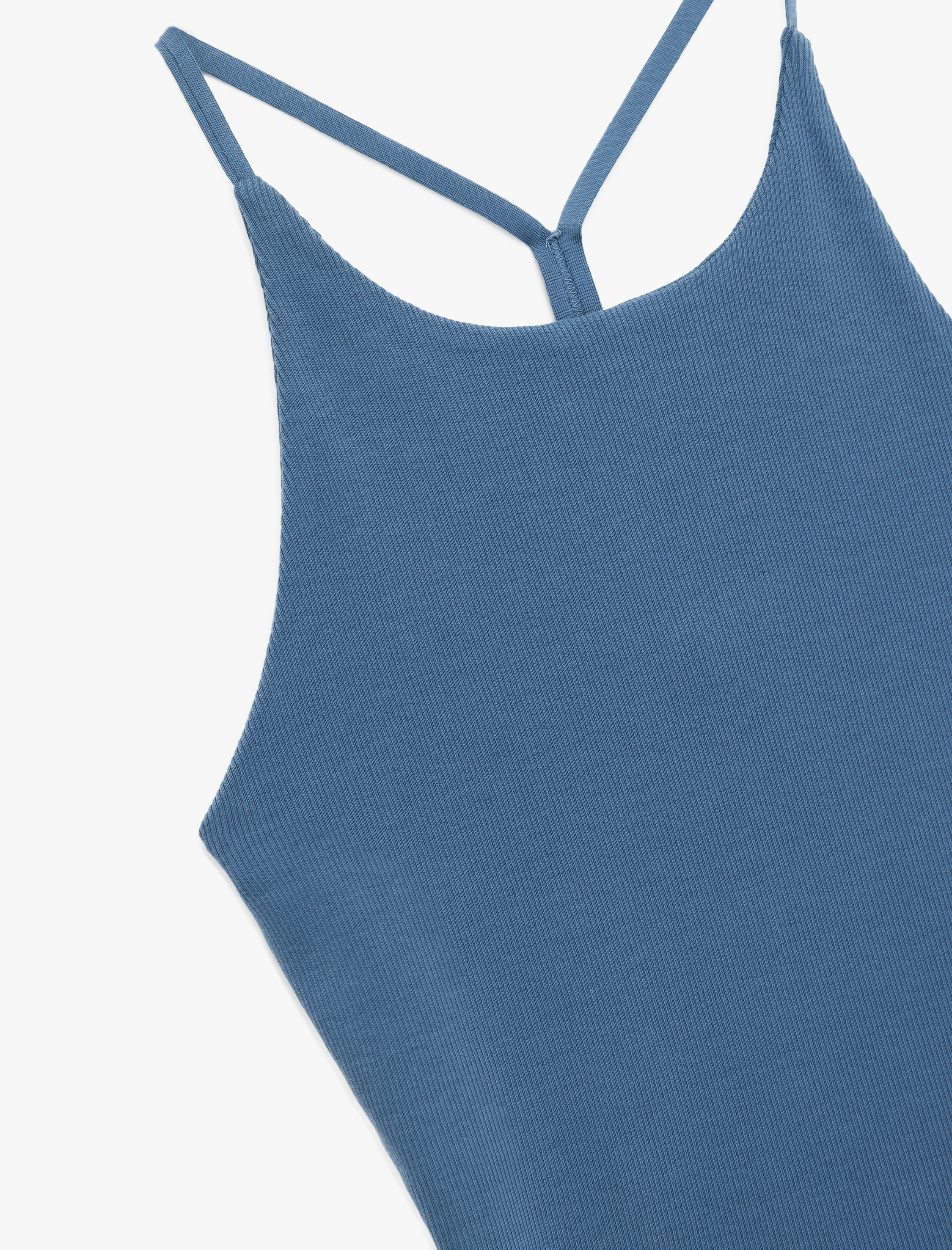   Pamuklu Sırt Detaylı Kolsuz Halter Yaka Bluz