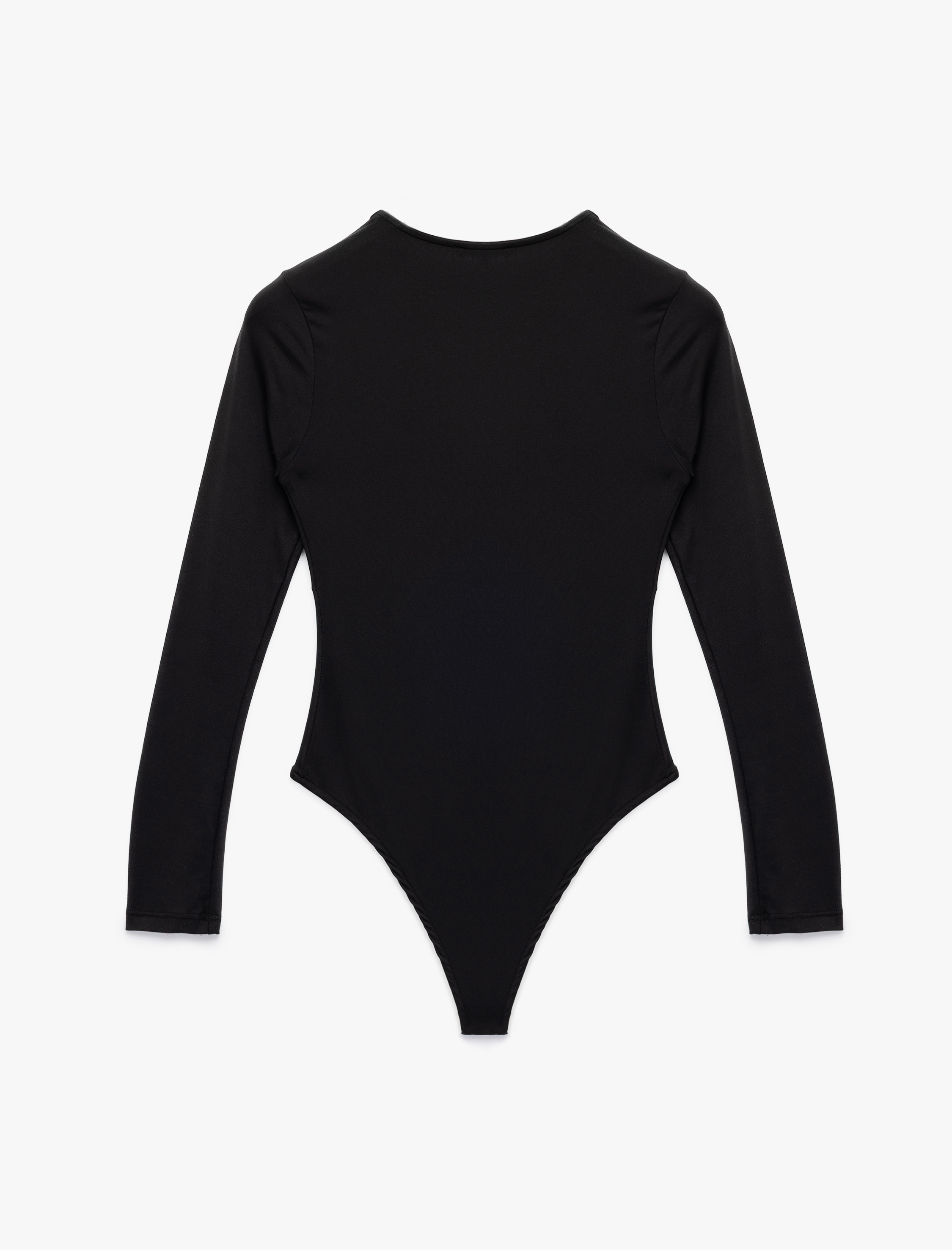   Slim Fit Uzun Kollu Bisiklet Yaka Bodysuit