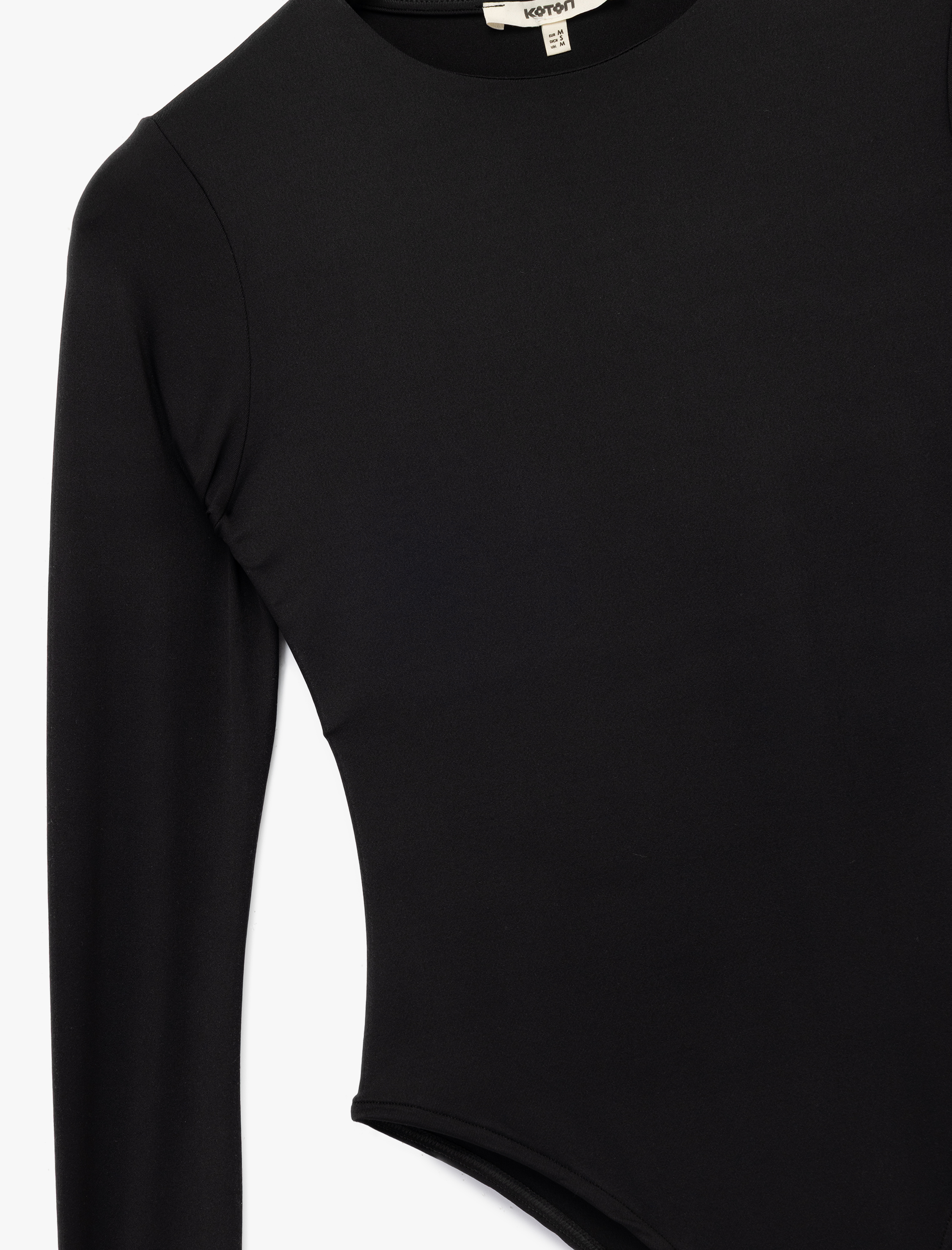   Slim Fit Uzun Kollu Bisiklet Yaka Bodysuit