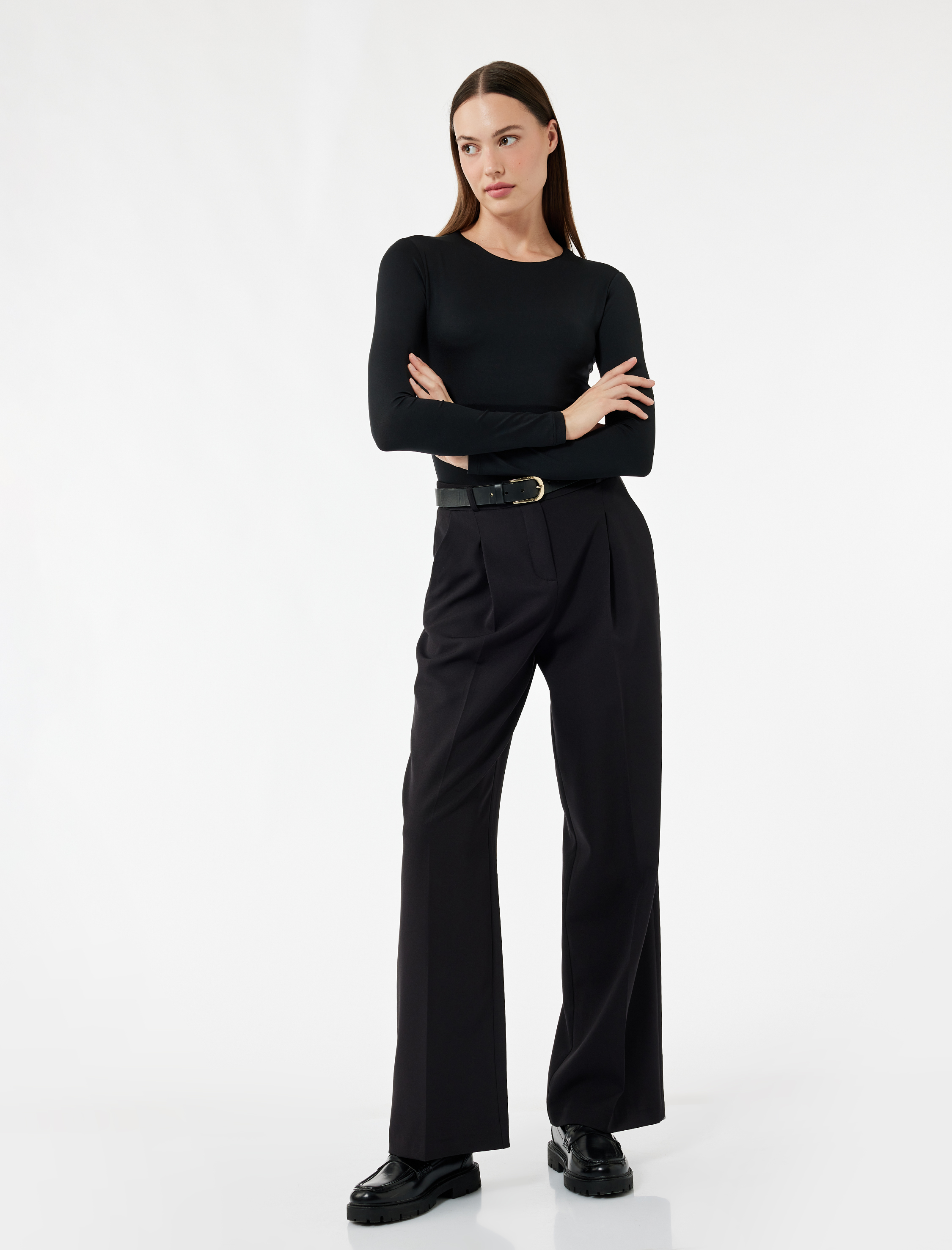   Slim Fit Uzun Kollu Bisiklet Yaka Bodysuit