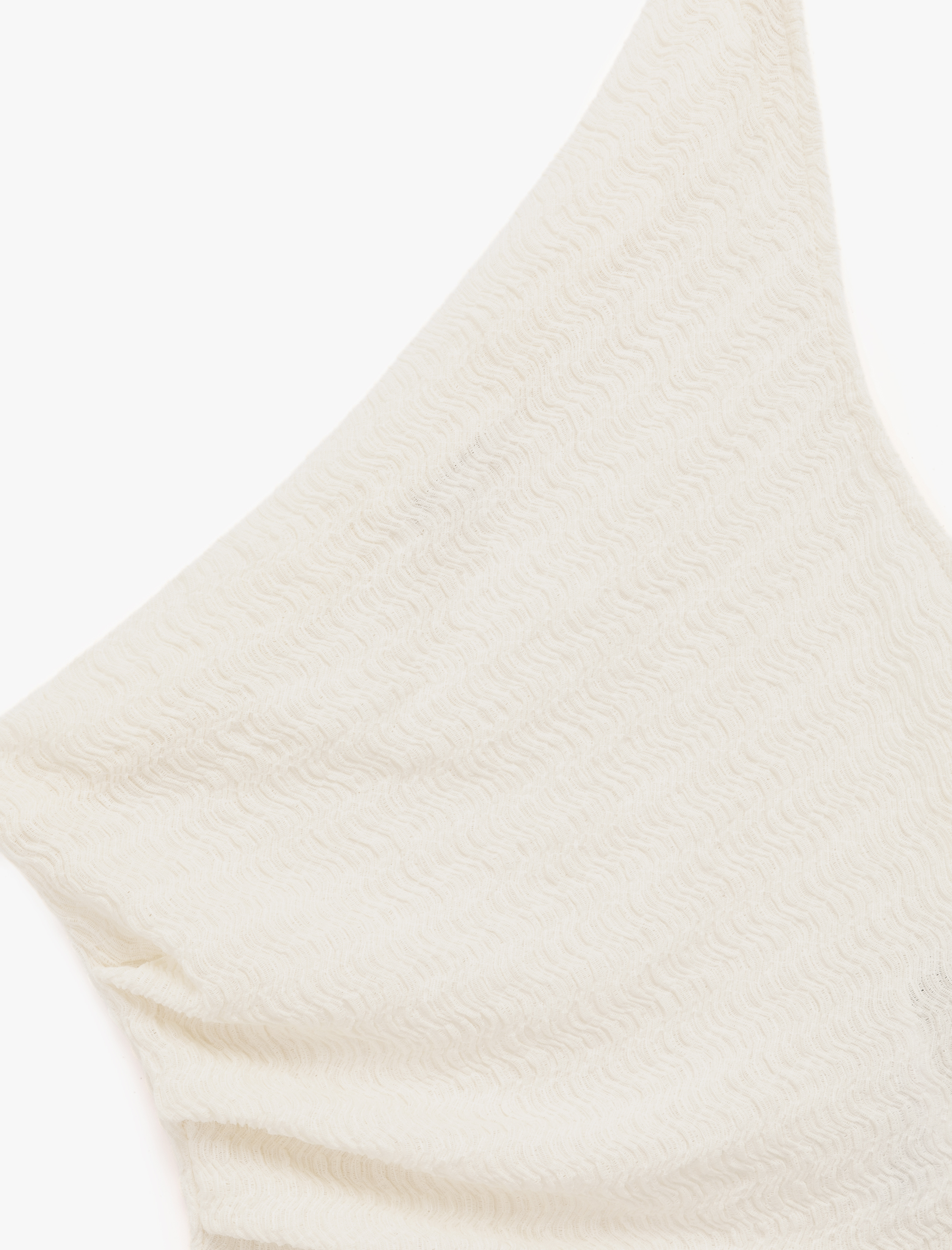 Kolsuz Drapeli Slim Fit Tek Omuz Bluz