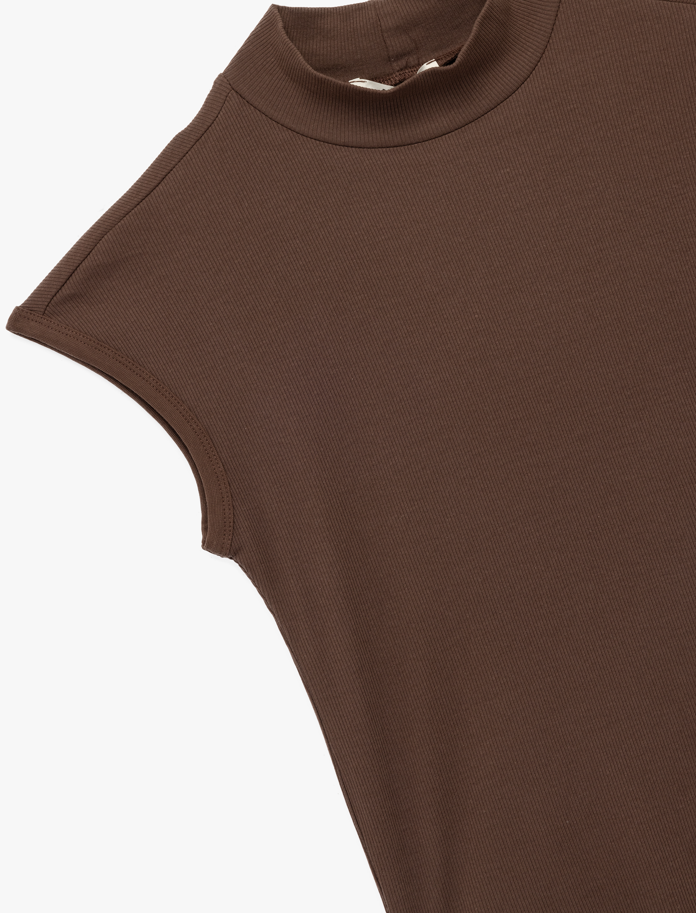 Kolsuz Pamuklu Dik Yaka Tişört