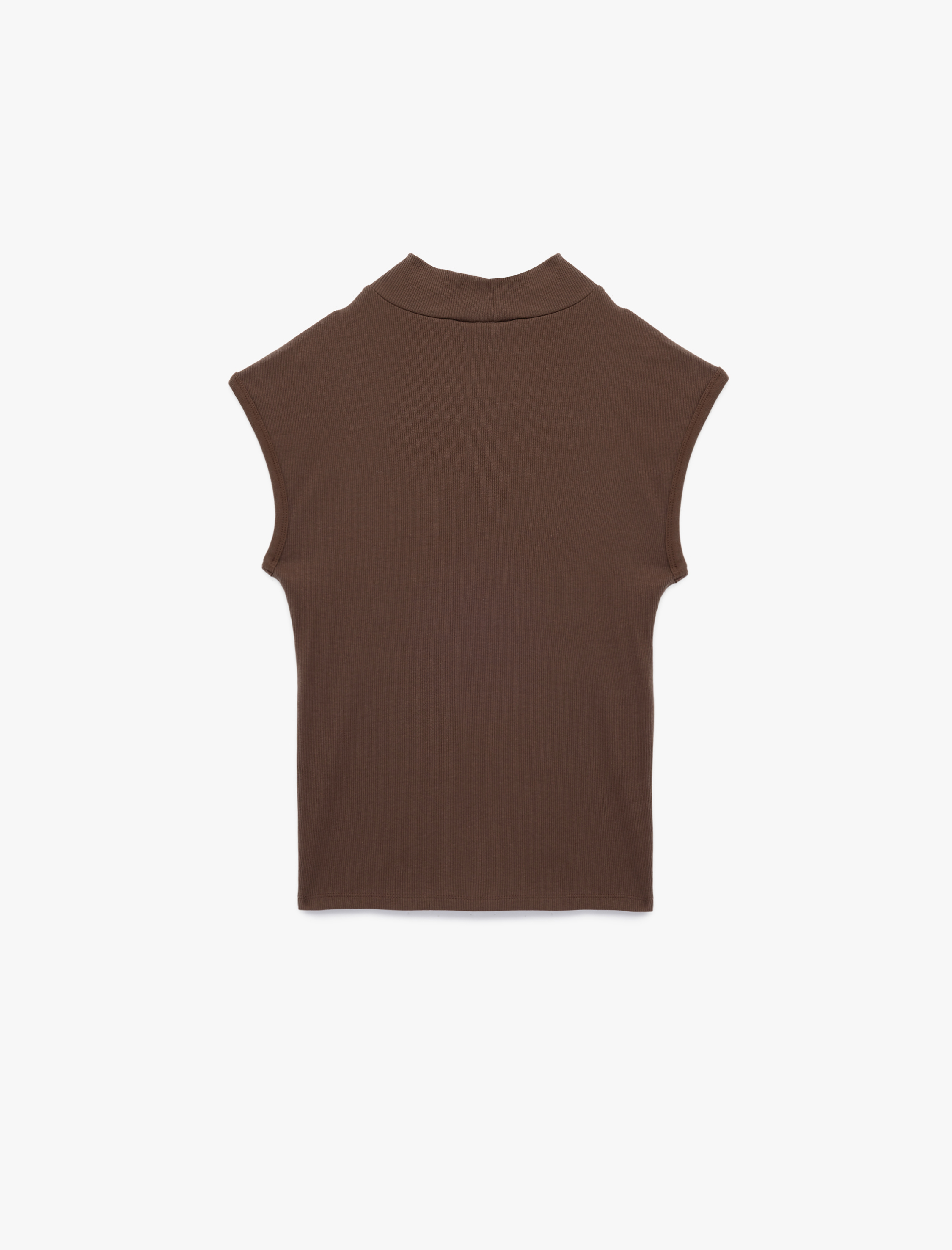 Kolsuz Pamuklu Dik Yaka Tişört