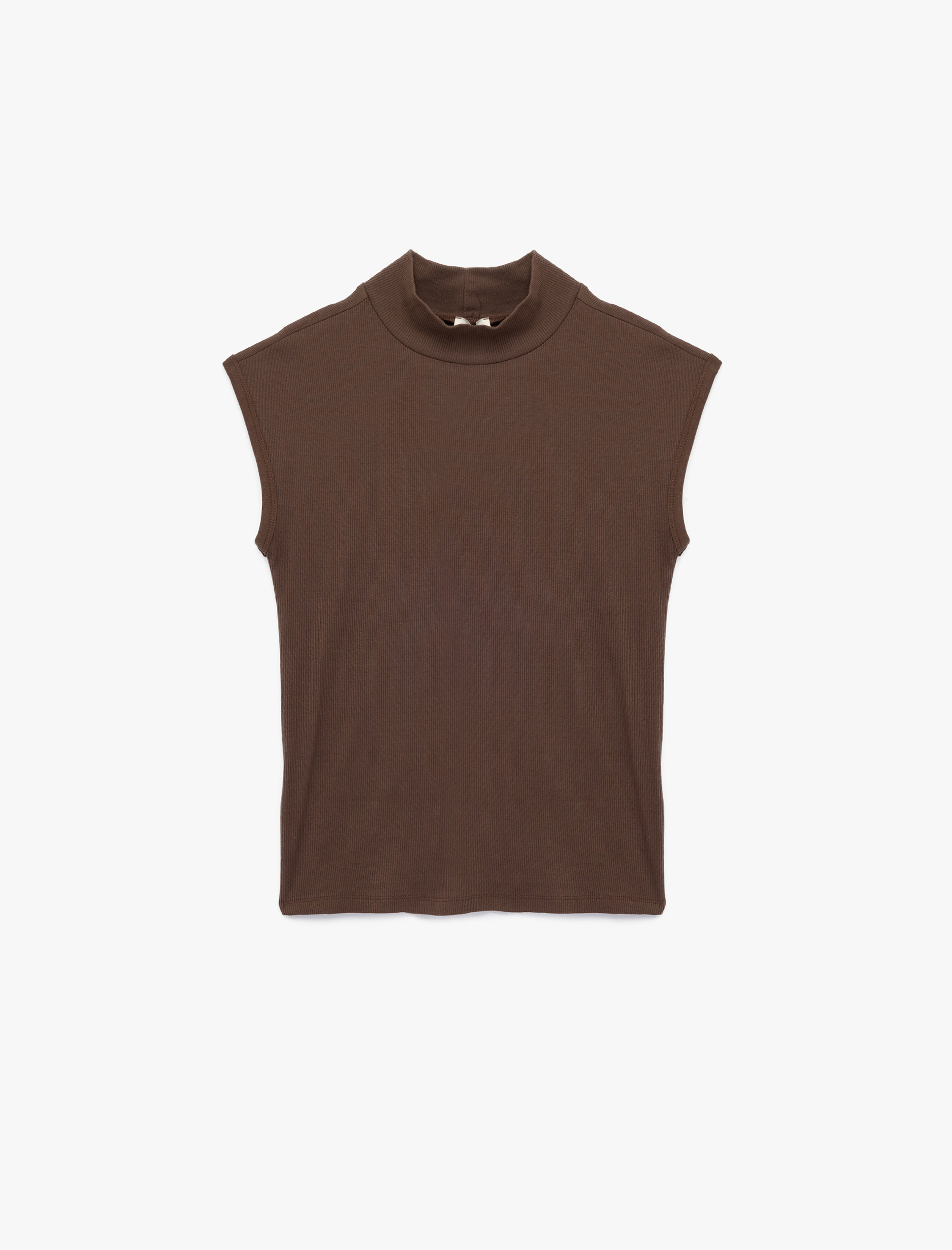 Kolsuz Pamuklu Dik Yaka Tişört