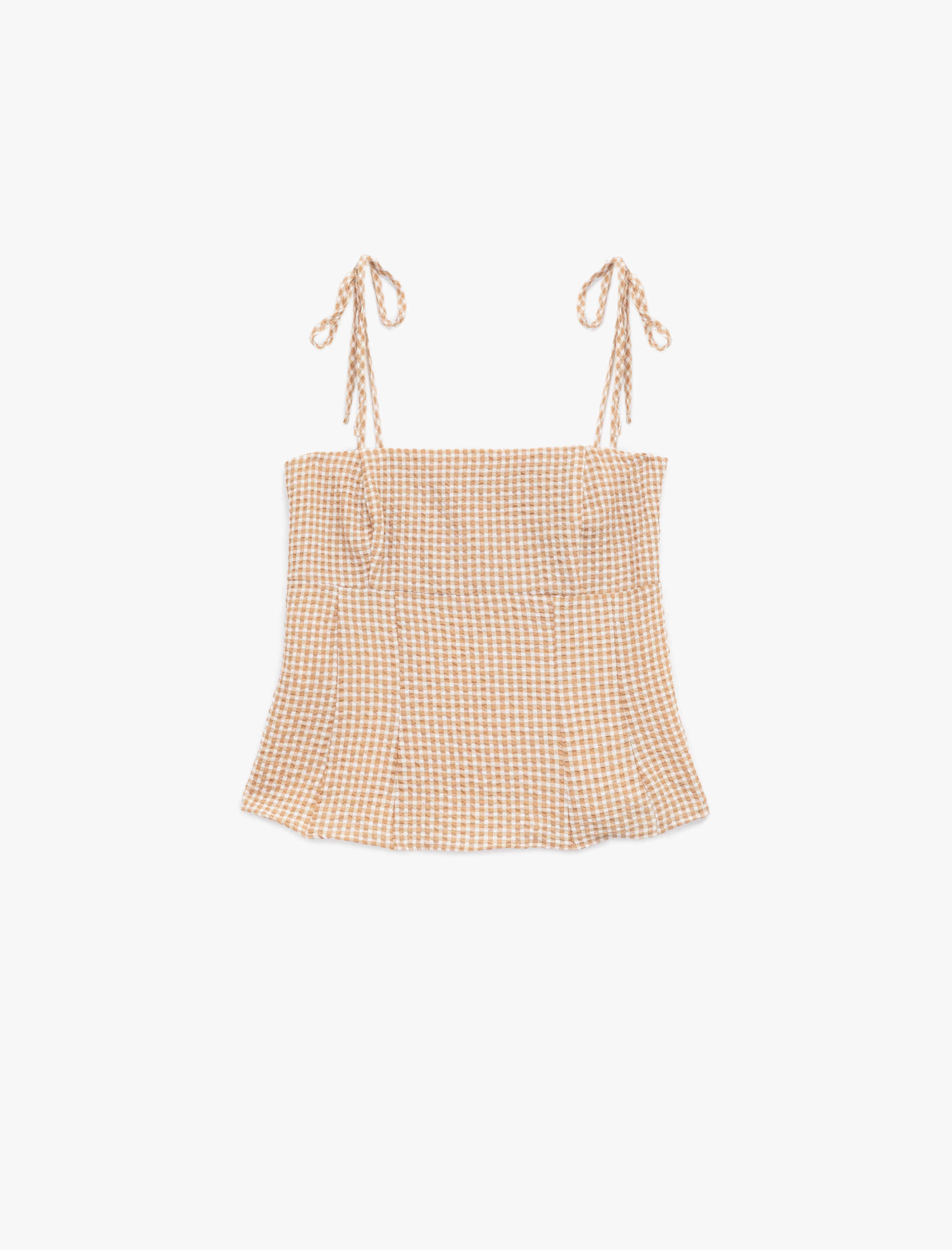   Kolsuz U Yaka Pötikareli Bluz