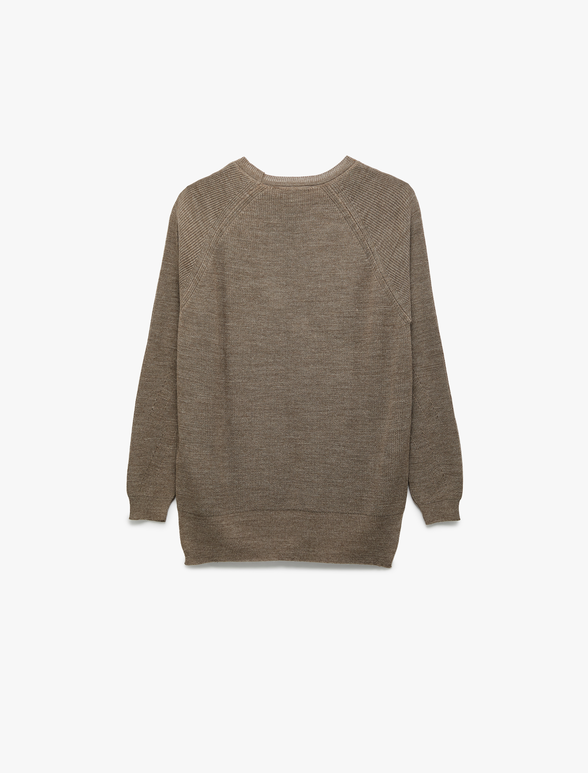   Uzun Kollu Bisiklet Yaka Triko Kazak