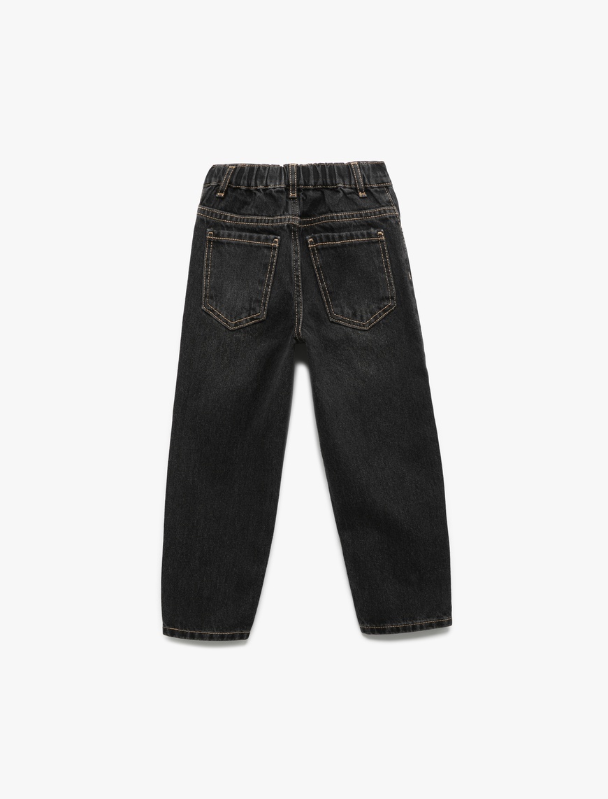  Erkek Bebek Rahat Kesim Pamuklu Denim Pantolon