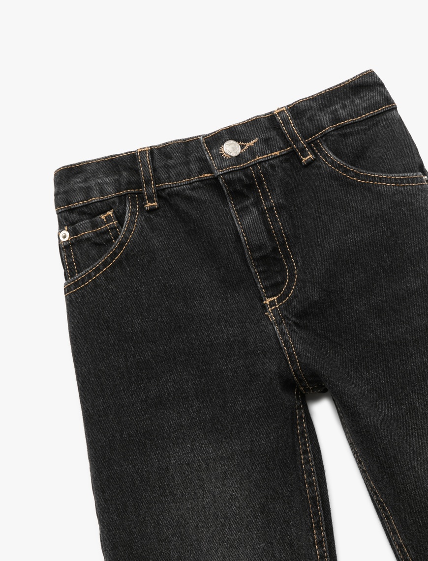  Erkek Bebek Rahat Kesim Pamuklu Denim Pantolon