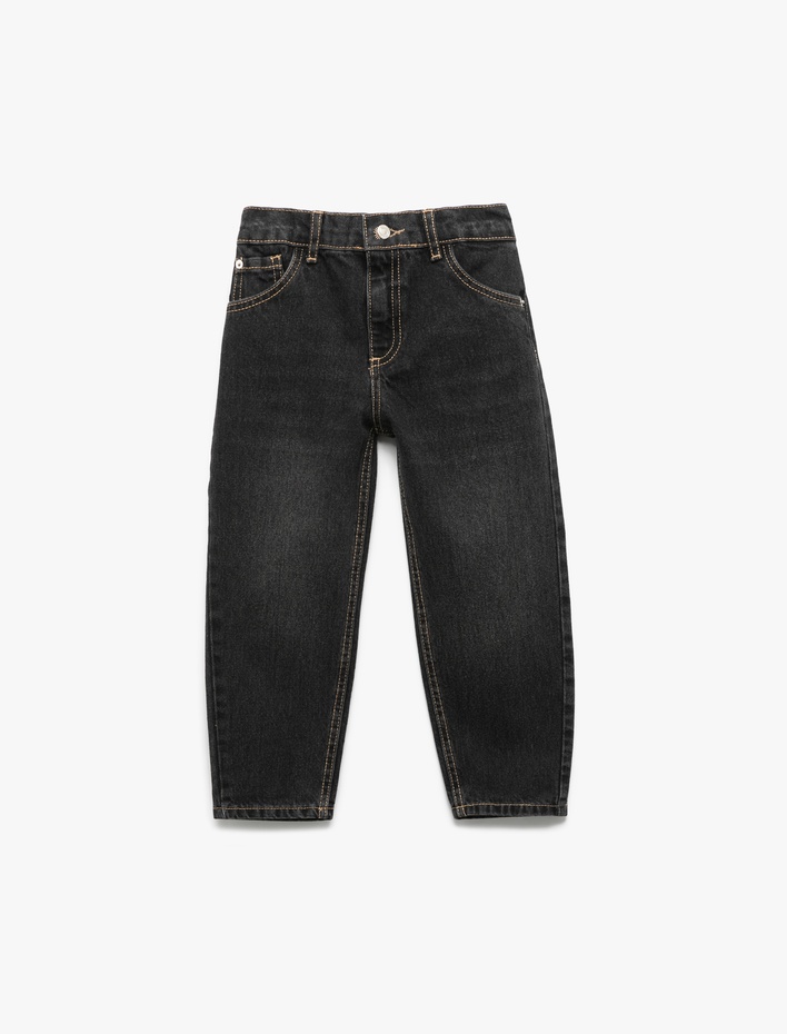 Erkek Bebek Rahat Kesim Pamuklu Denim Pantolon