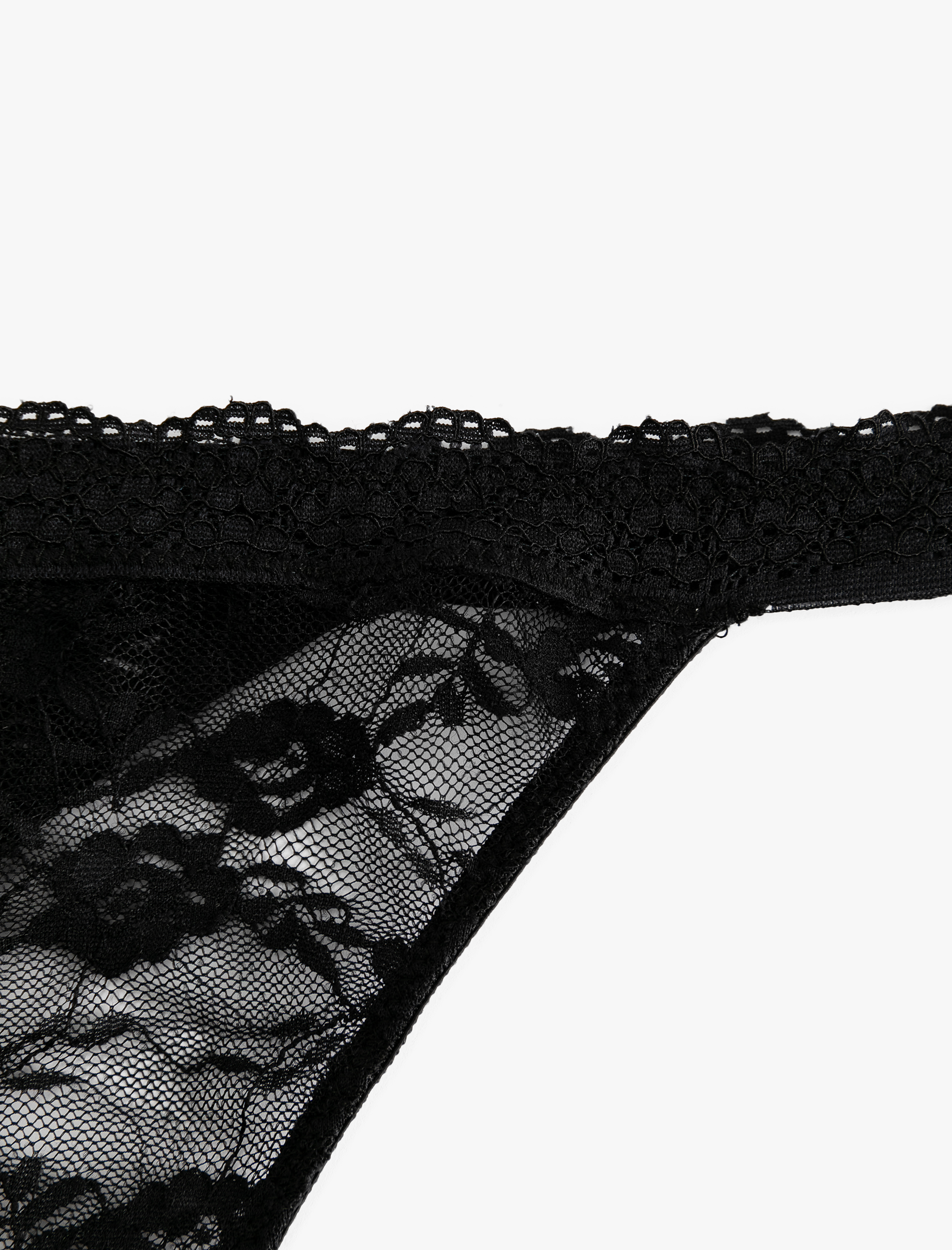   Transparan Rahat Kalıp Dantelli String Külot