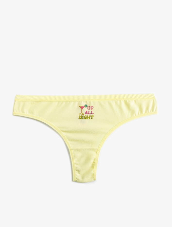  Pamuklu Rahat Kalıp Baskılı Brazilian Külot