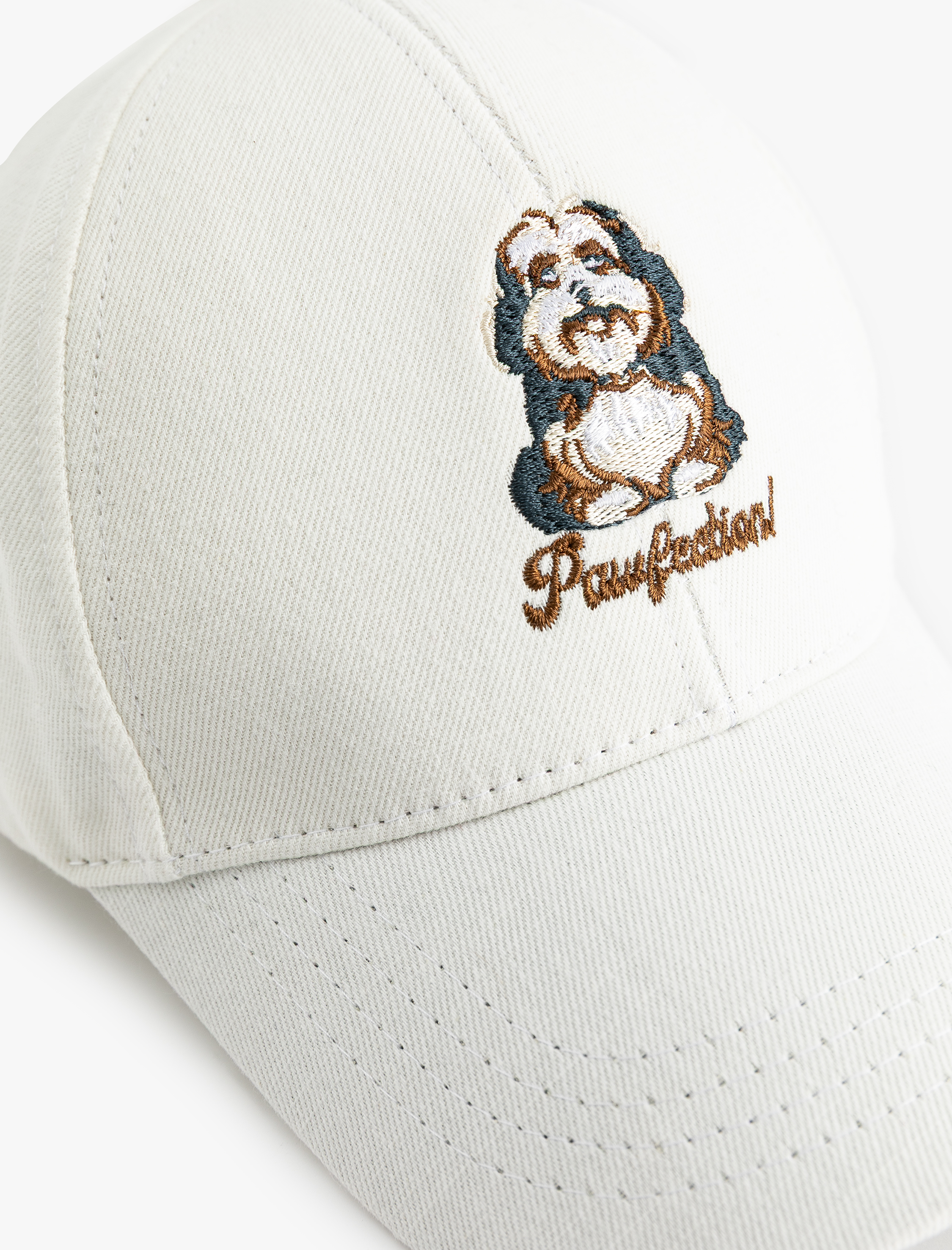  Kadın Köpek İşlemeli Pamuklu Kep Şapka