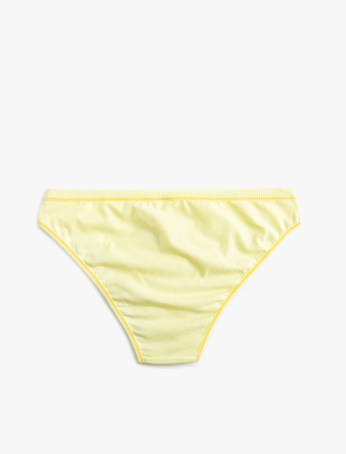  Pamuklu Rahat Kalıp Limon Baskı Detaylı Külot