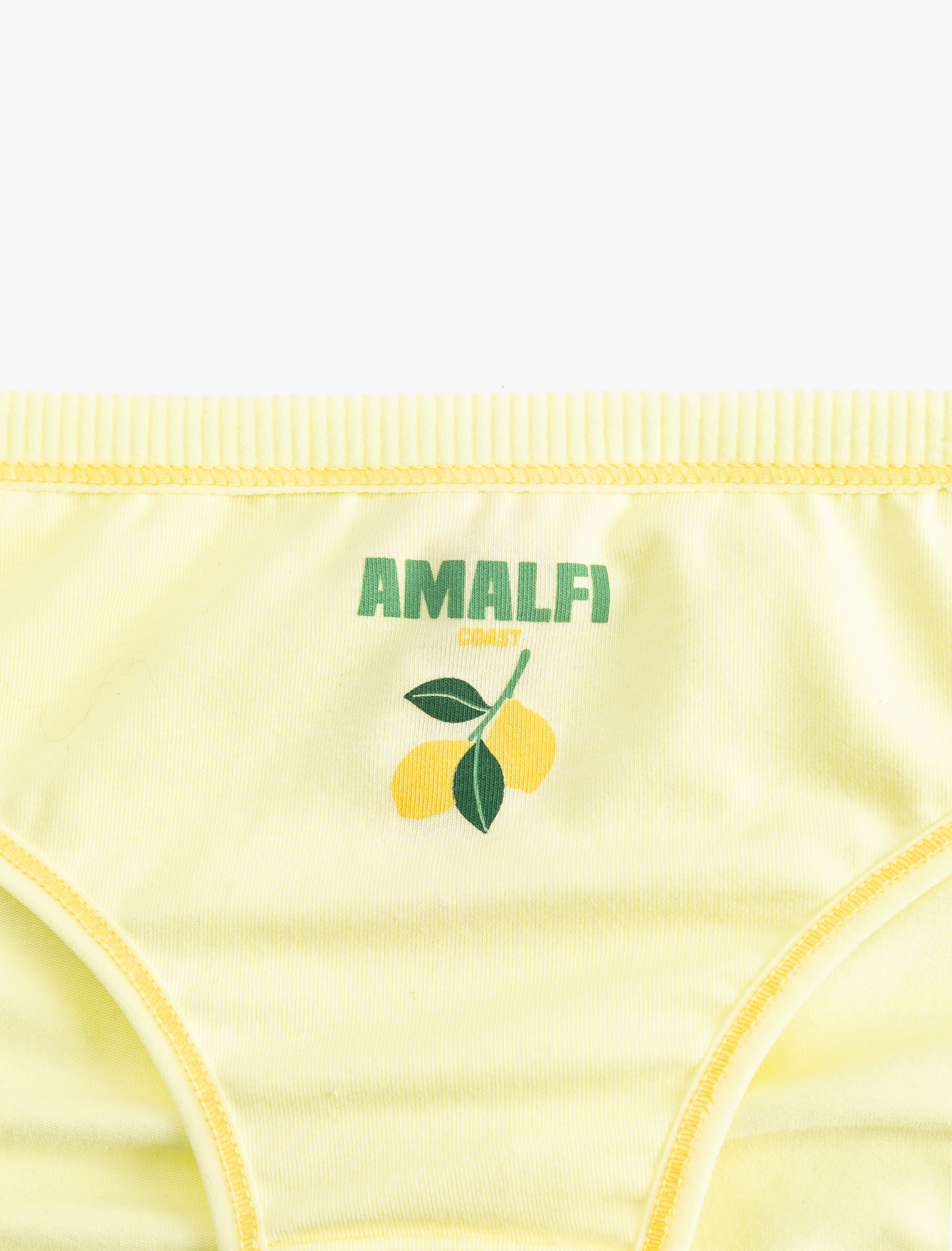   Pamuklu Rahat Kalıp Limon Baskı Detaylı Külot